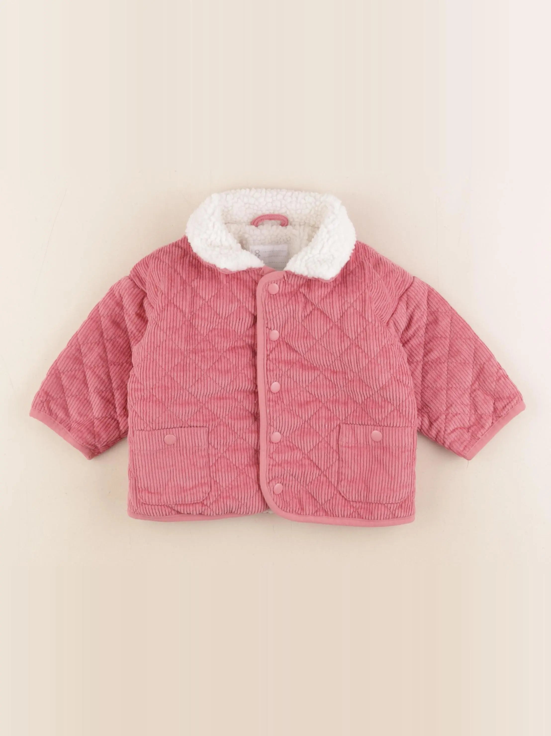 Vertbaudet - veste doublé rose - 6 mois