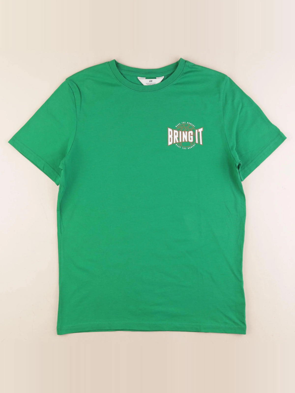 H&M - tee-shirt imprimé au dos vert - 14 ans