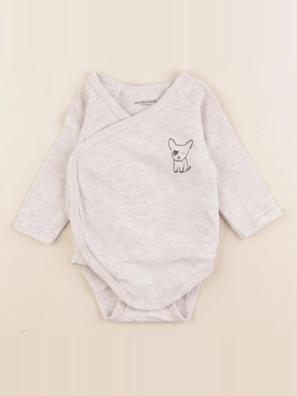 Vertbaudet - body marron - 9 mois
