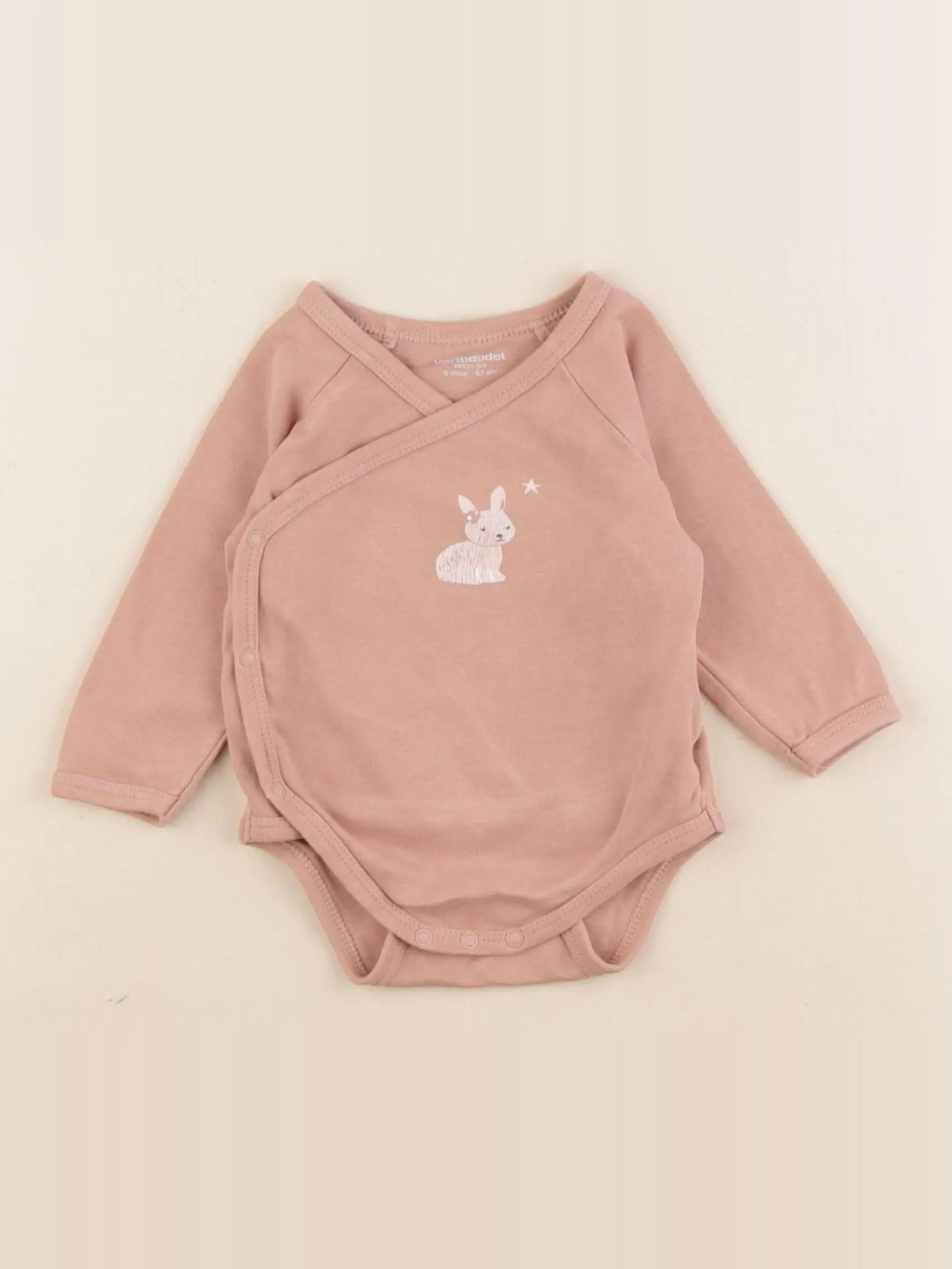 Vertbaudet - body marron - 6 mois