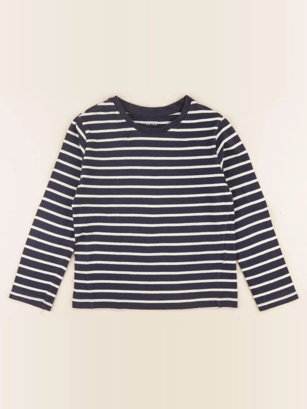 Vertbaudet - tee-shirt blanc, bleu - 6 ans