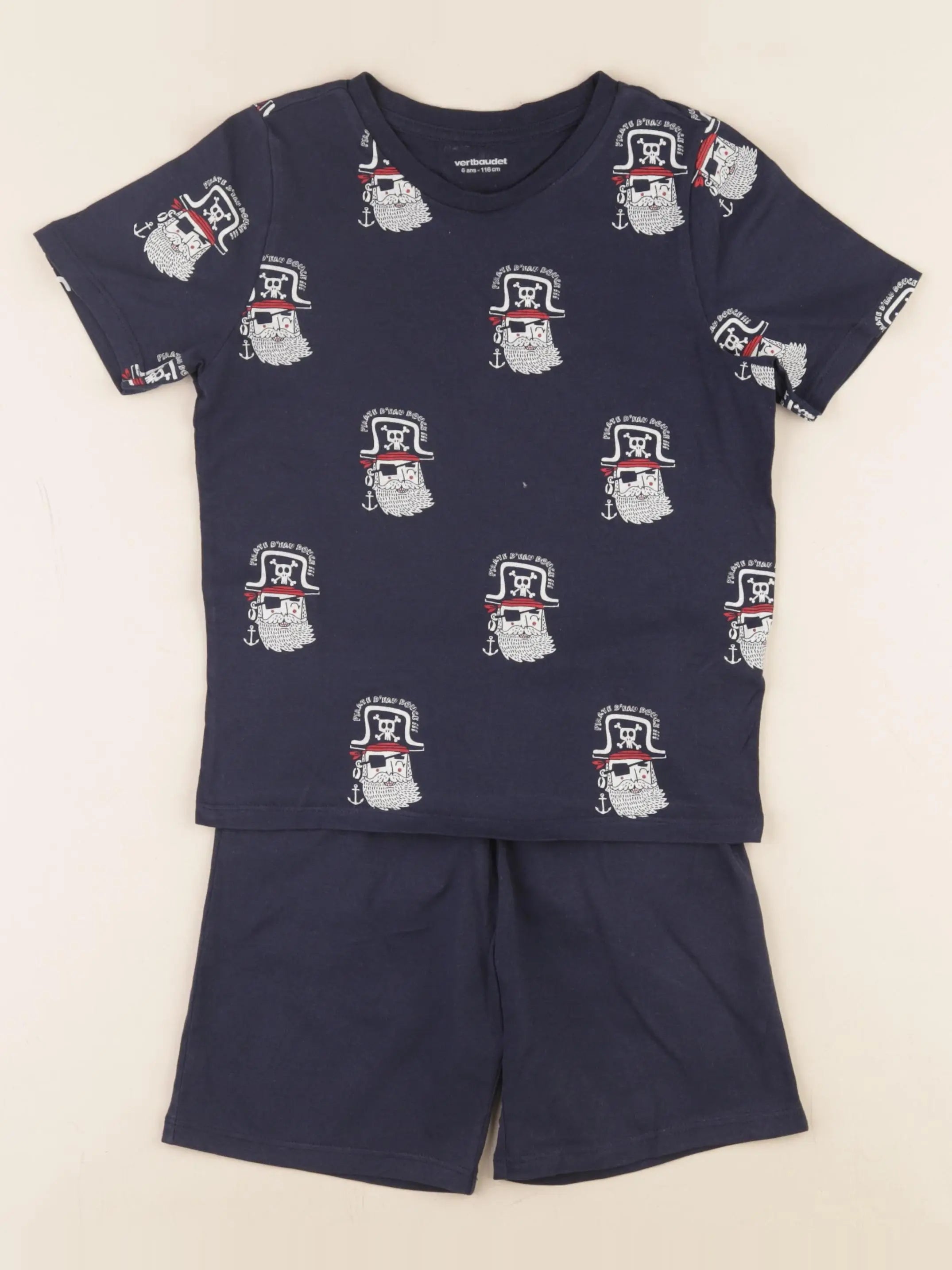 Vertbaudet - pyjama coton bleu - 6 ans
