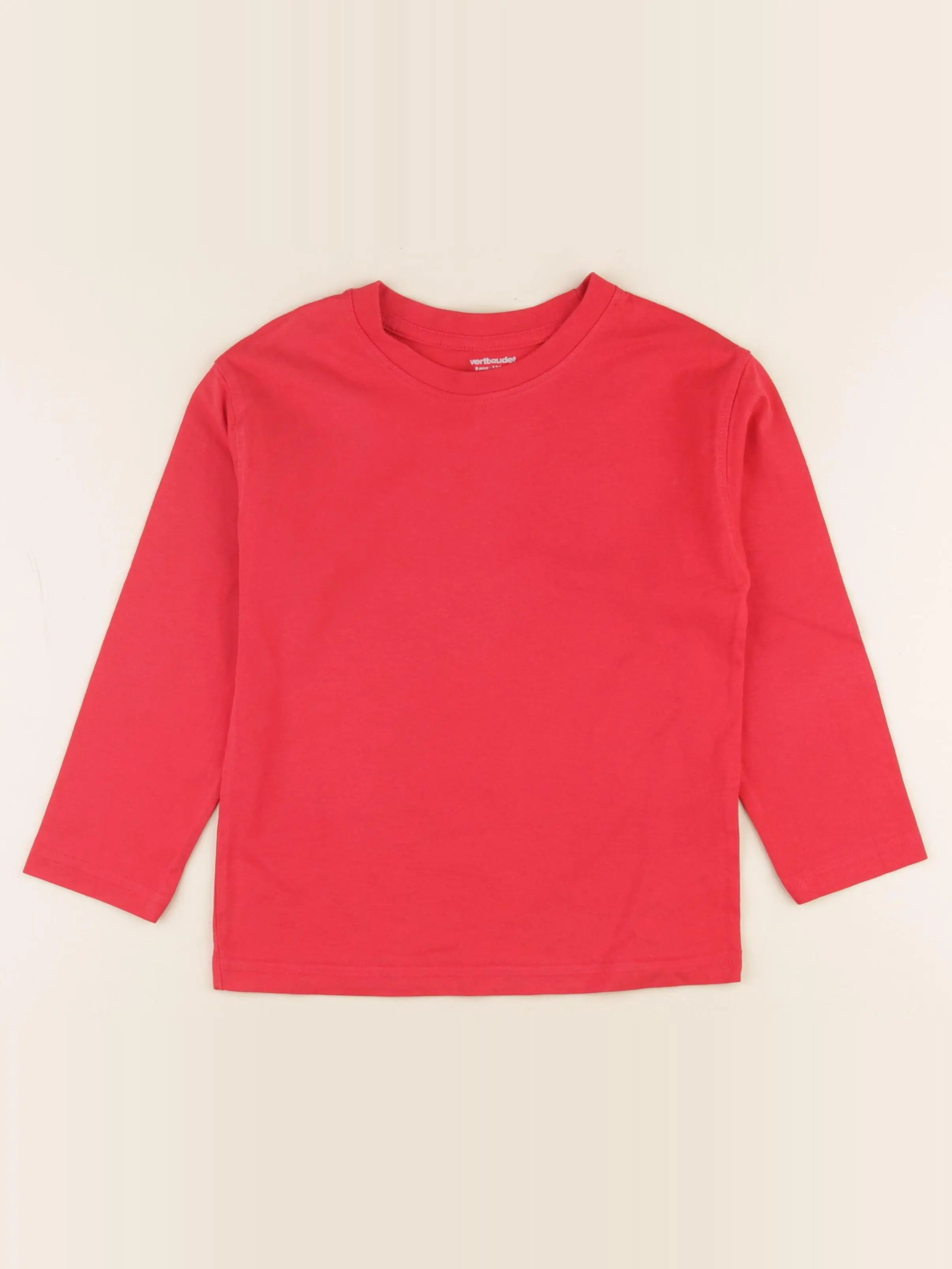 Vertbaudet - tee-shirt rouge - 6 ans