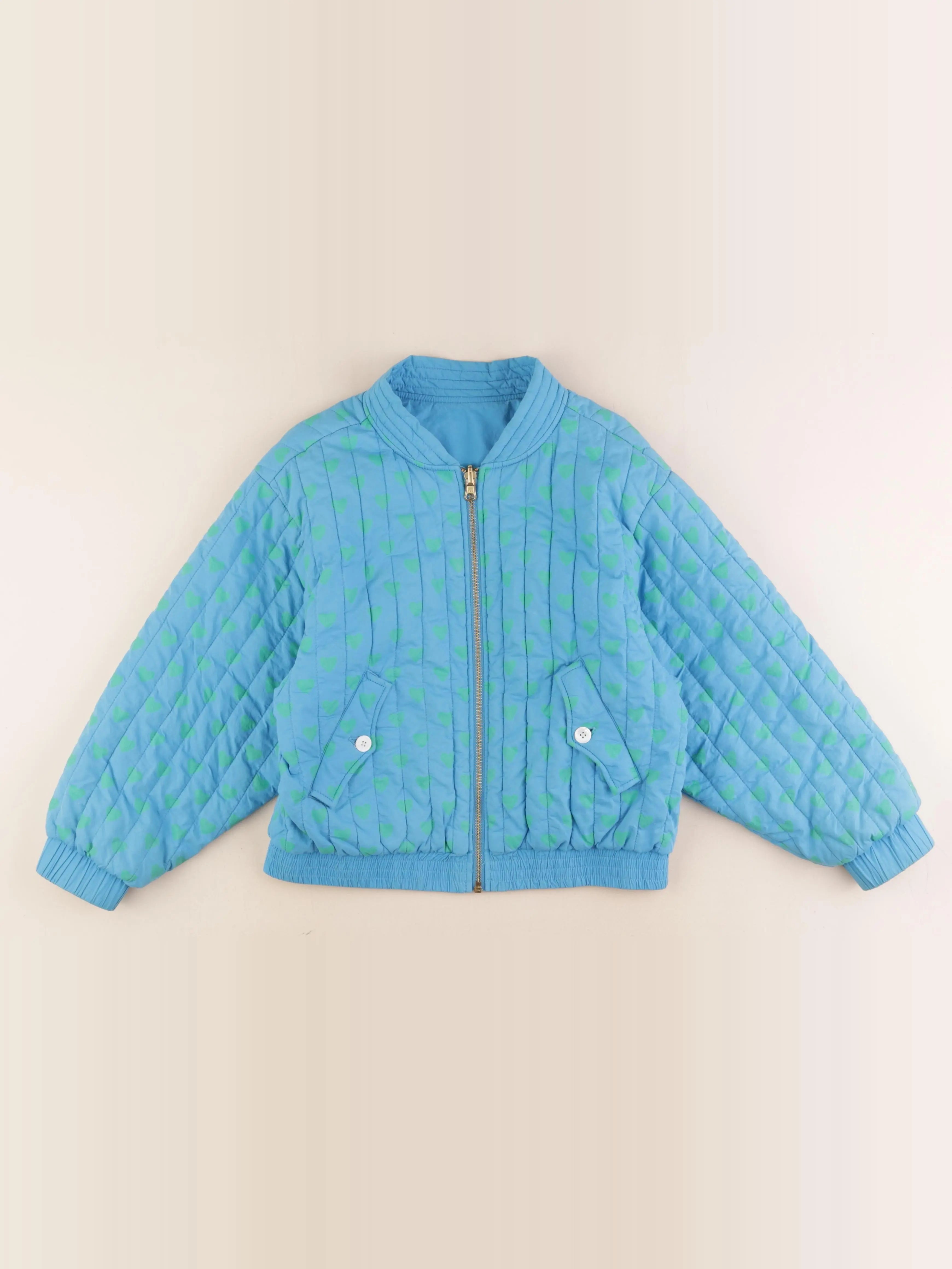 Holi & Love - veste réversible bleu - 8/9 ans