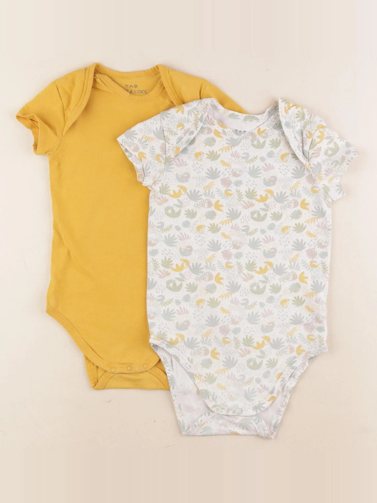 Tape à l'oeil - lot de 2 bodies en coton multicolore - 36 mois