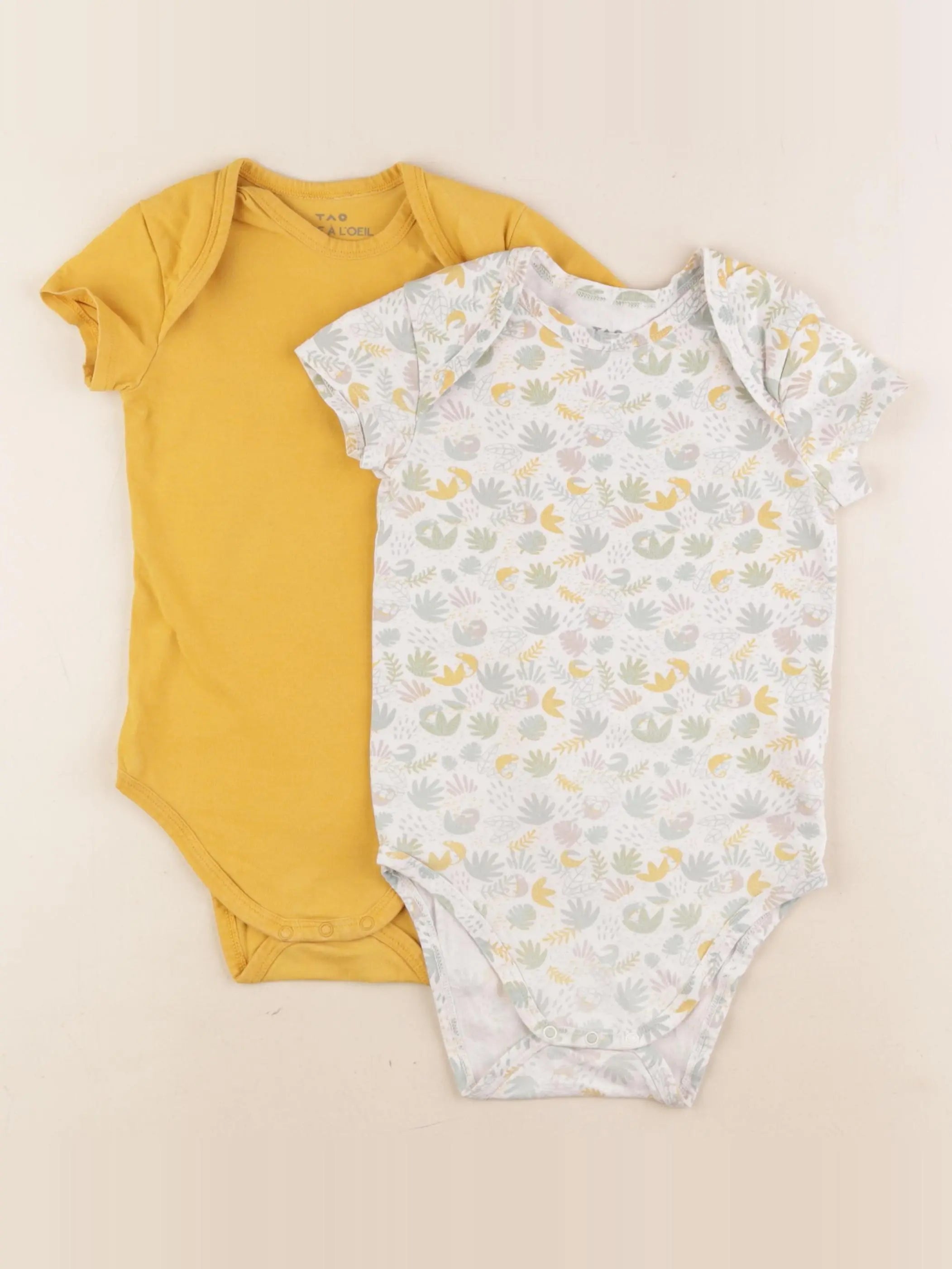 Tape à l'oeil - lot de 2 bodies en coton multicolore - 36 mois