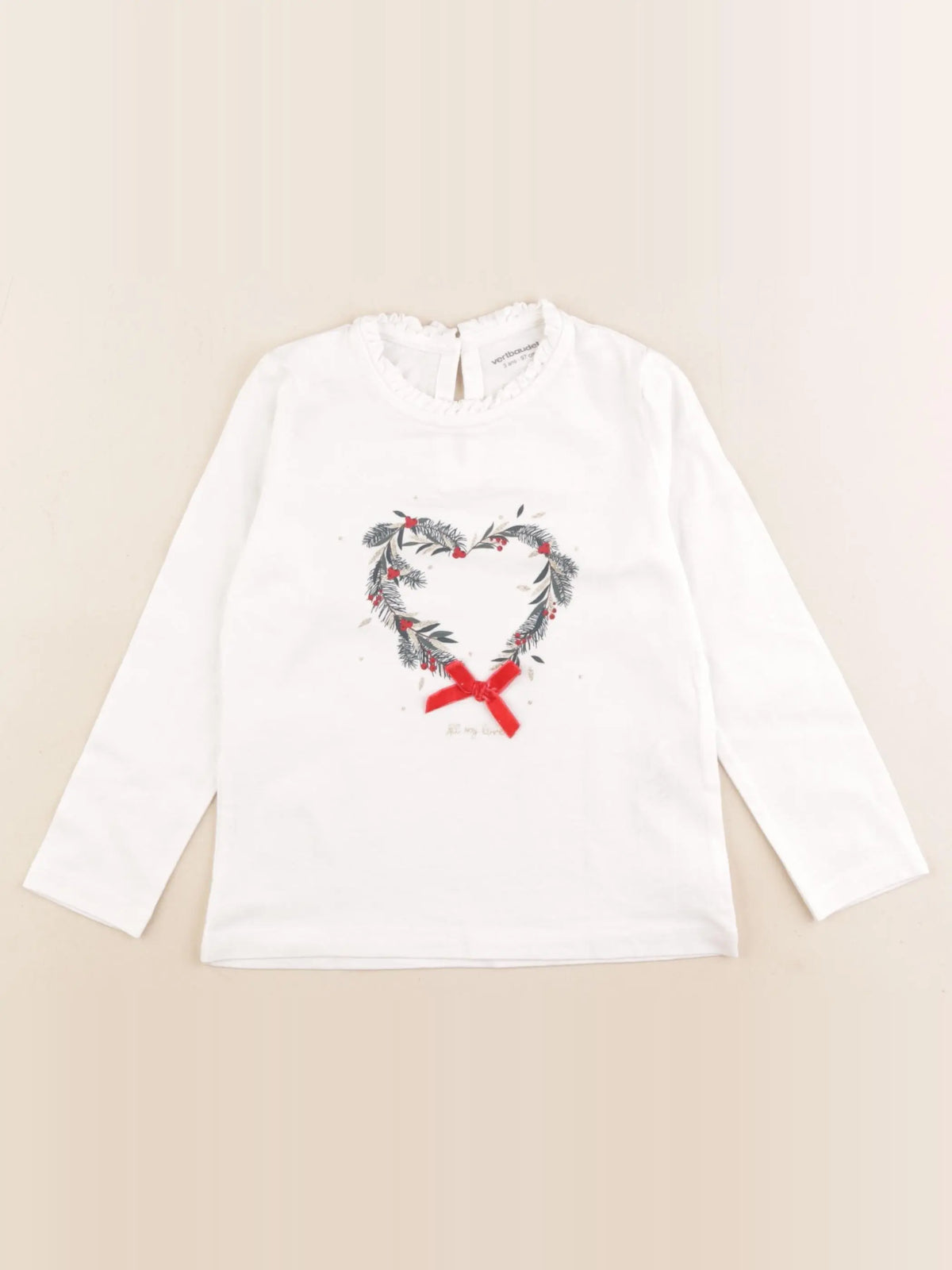 Vertbaudet - tee-shirt blanc - 3 ans