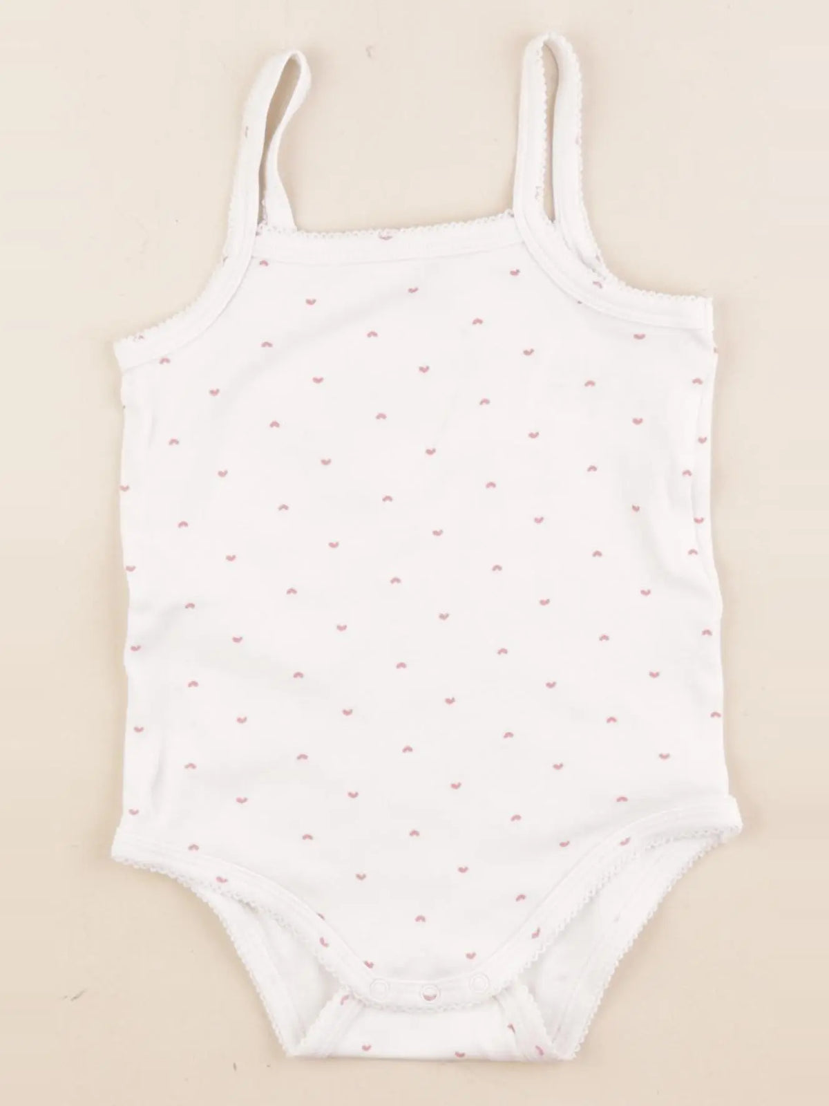Vertbaudet - body blanc, rose - 36 mois