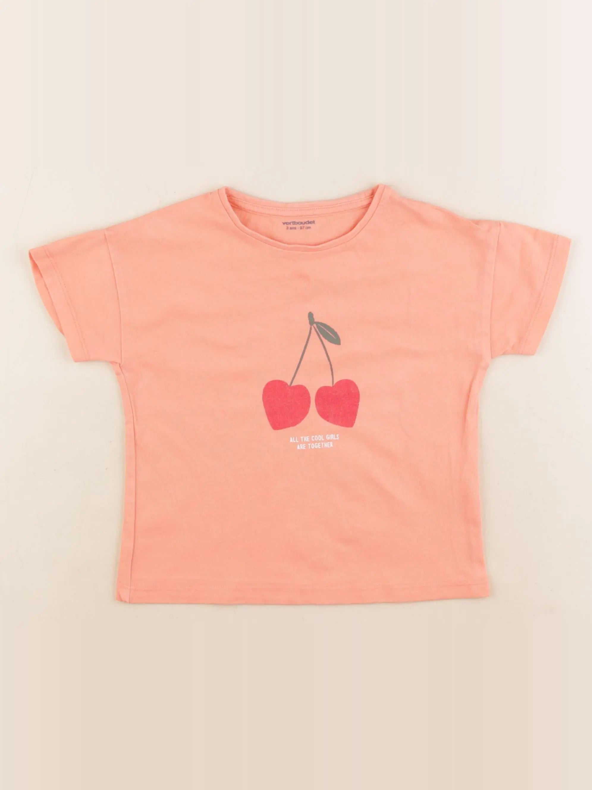 Vertbaudet - tee-shirt rose - 3 ans