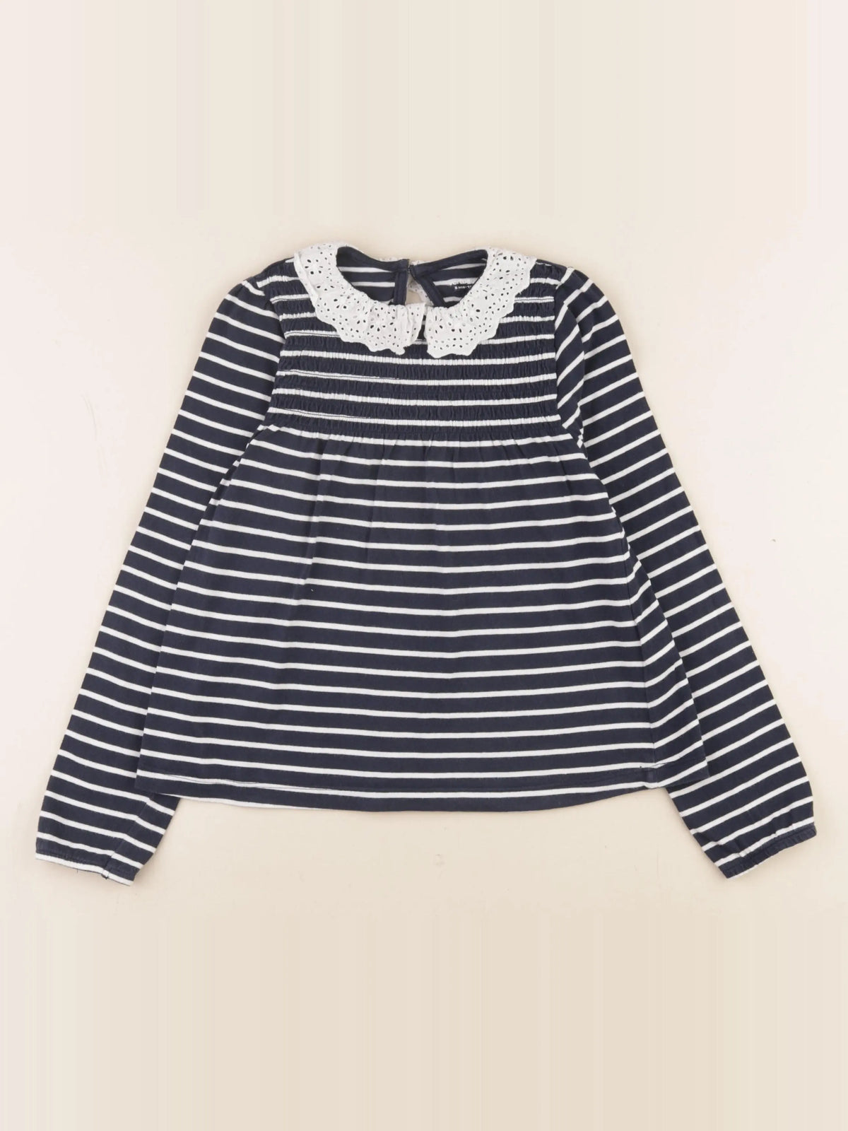 Vertbaudet - tee-shirt bleu, blanc - 8 ans