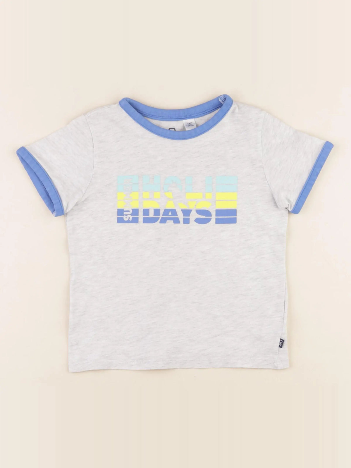 Okaidi - tee-shirt gris, bleu - 3 ans