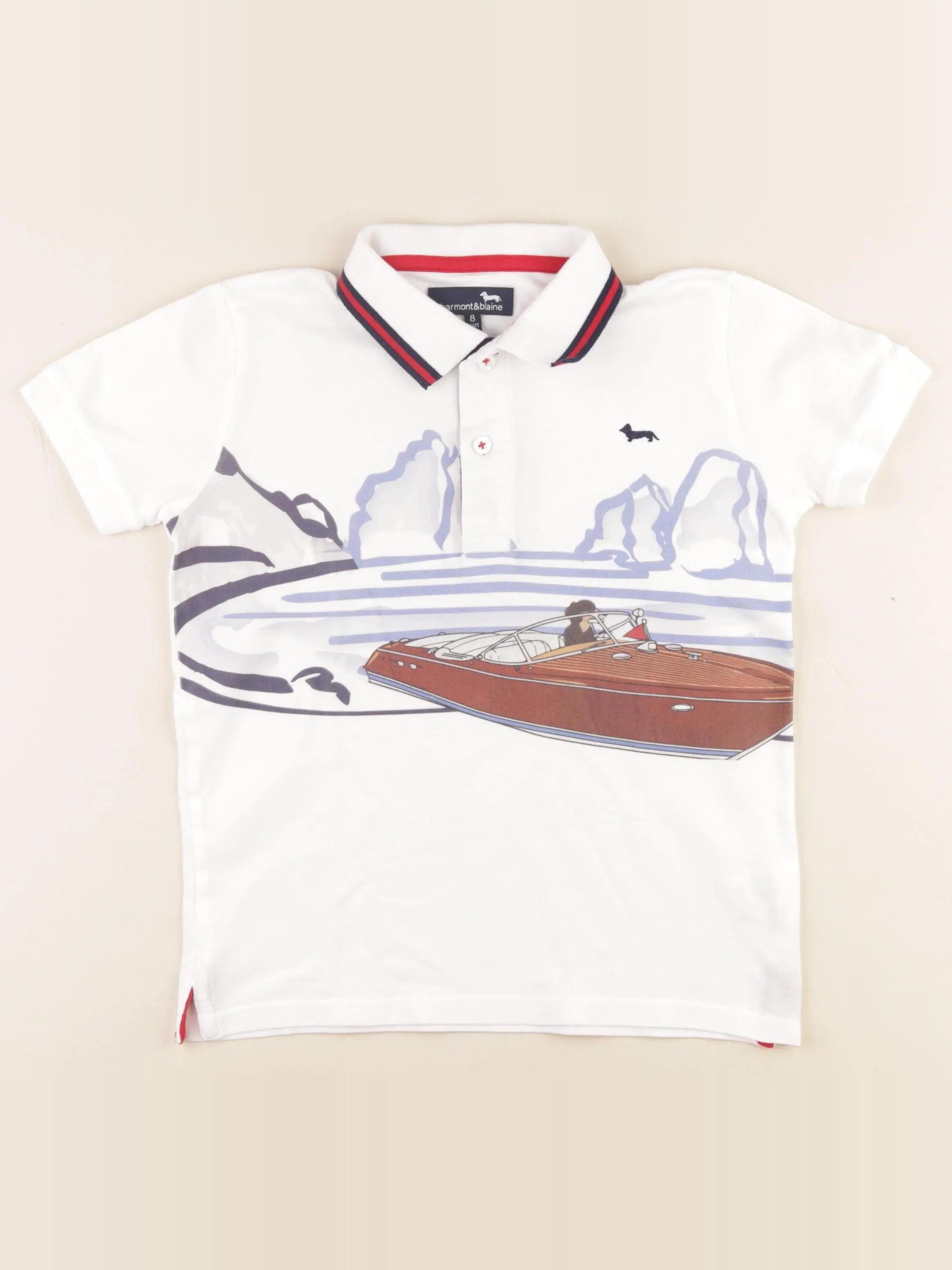 Harmont & Blaine - polo blanc - 8 ans