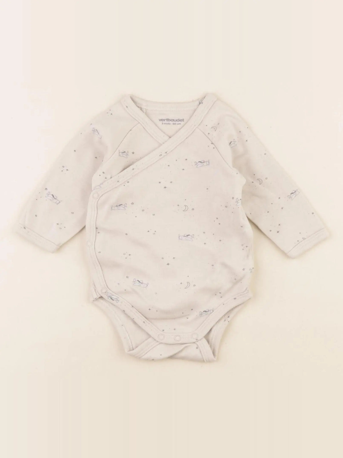 Vertbaudet - body beige - 3 mois