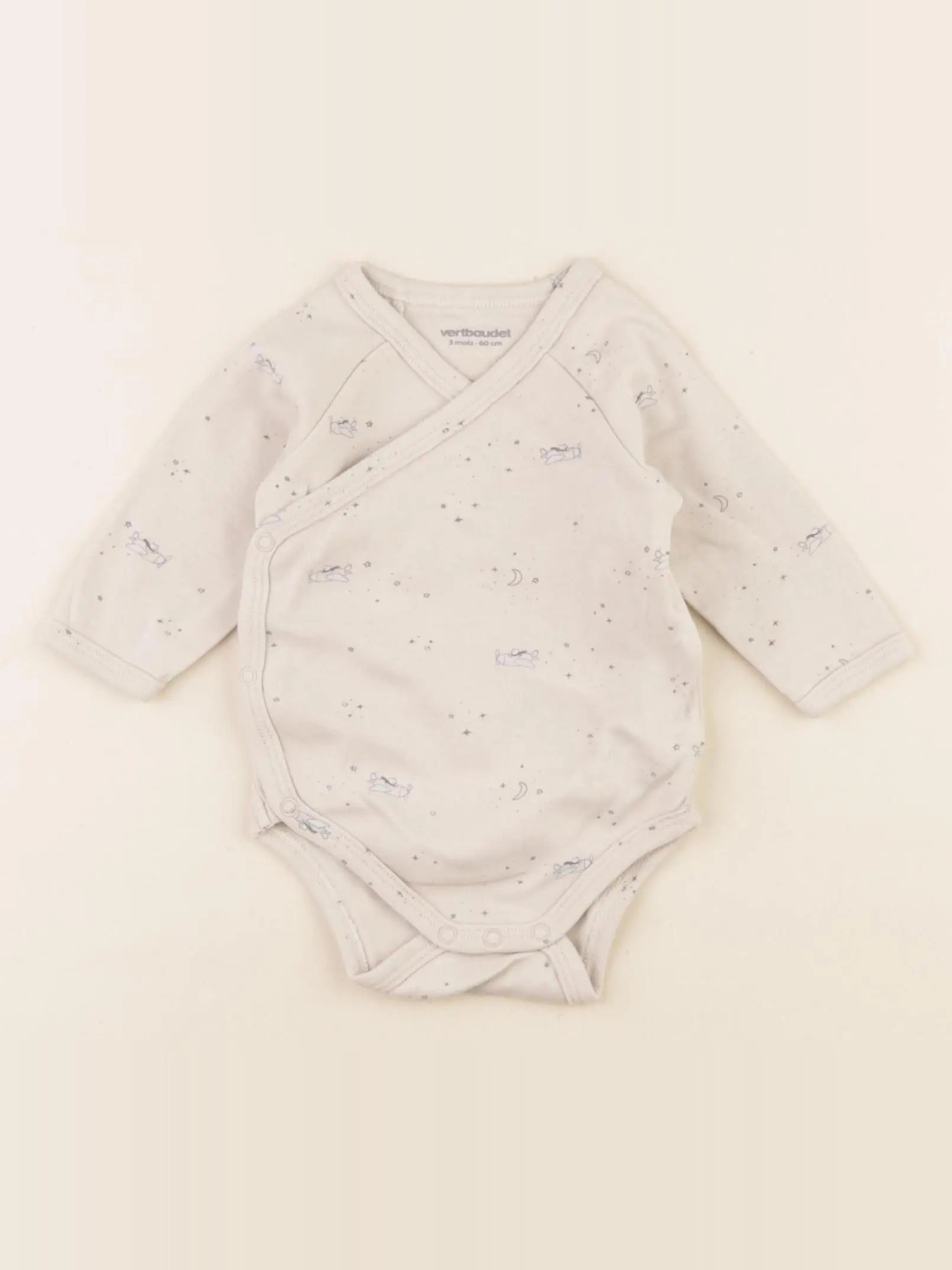 Vertbaudet - body beige - 3 mois