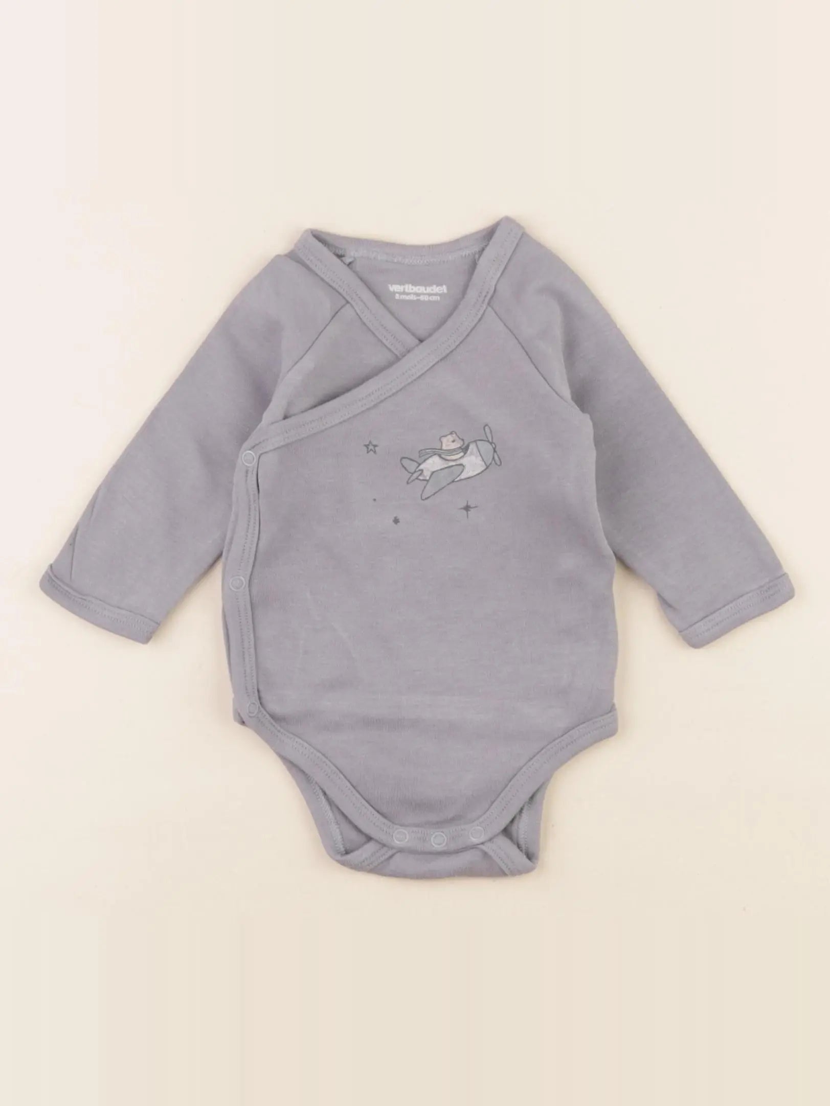 Vertbaudet - body bleu - 3 mois