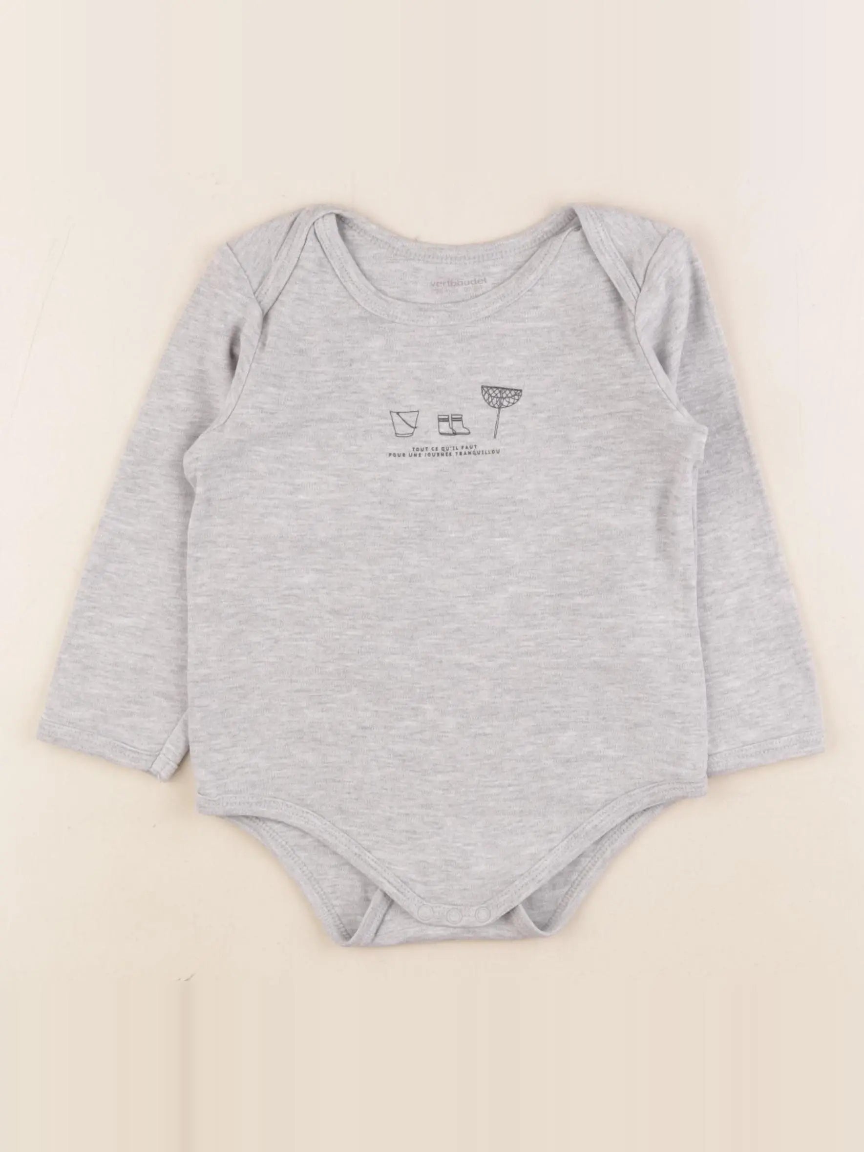 Vertbaudet - body gris - 36 mois