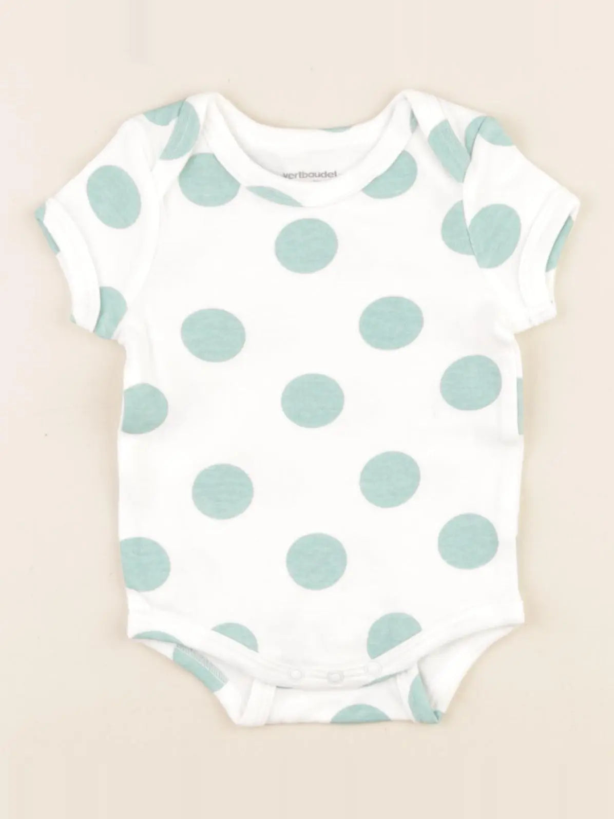 Vertbaudet - body blanc, bleu - 3 mois
