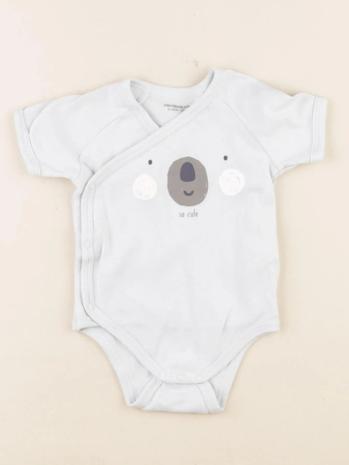 Vertbaudet - body bleu - 3 mois