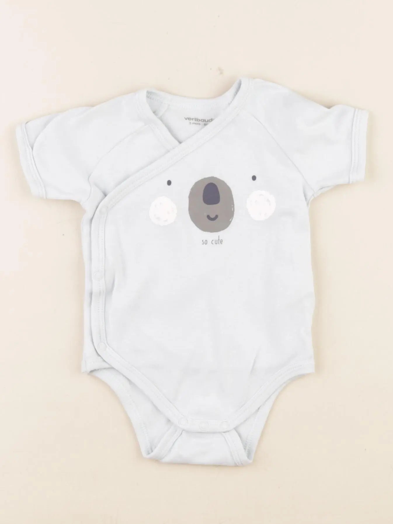 Vertbaudet - body bleu - 3 mois