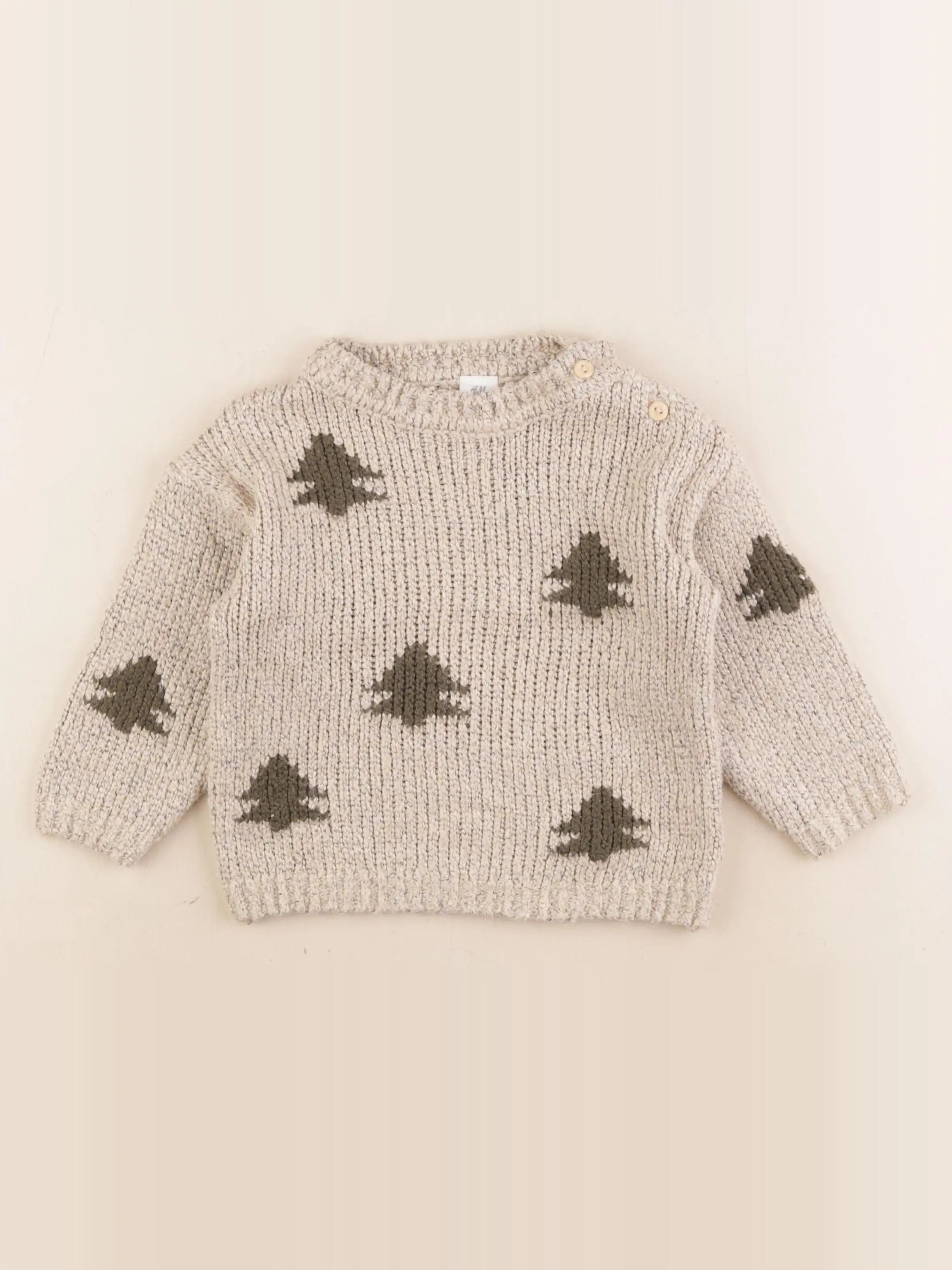H&M - pull beige - 9/12 mois