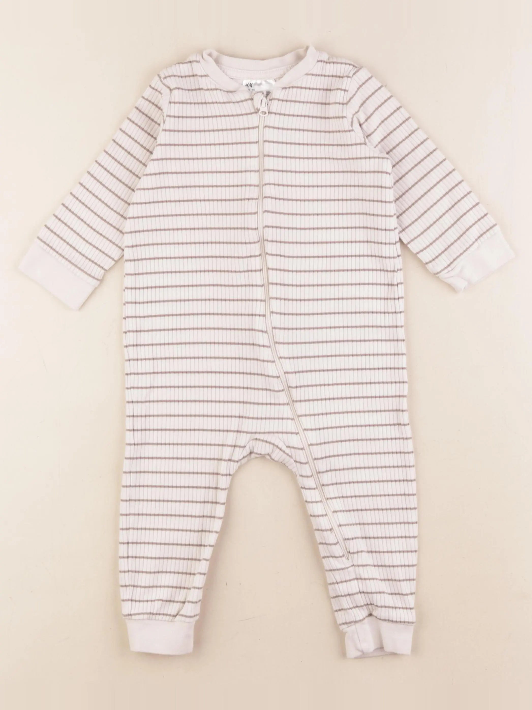 H&M - combinaison beige - 9/12 mois