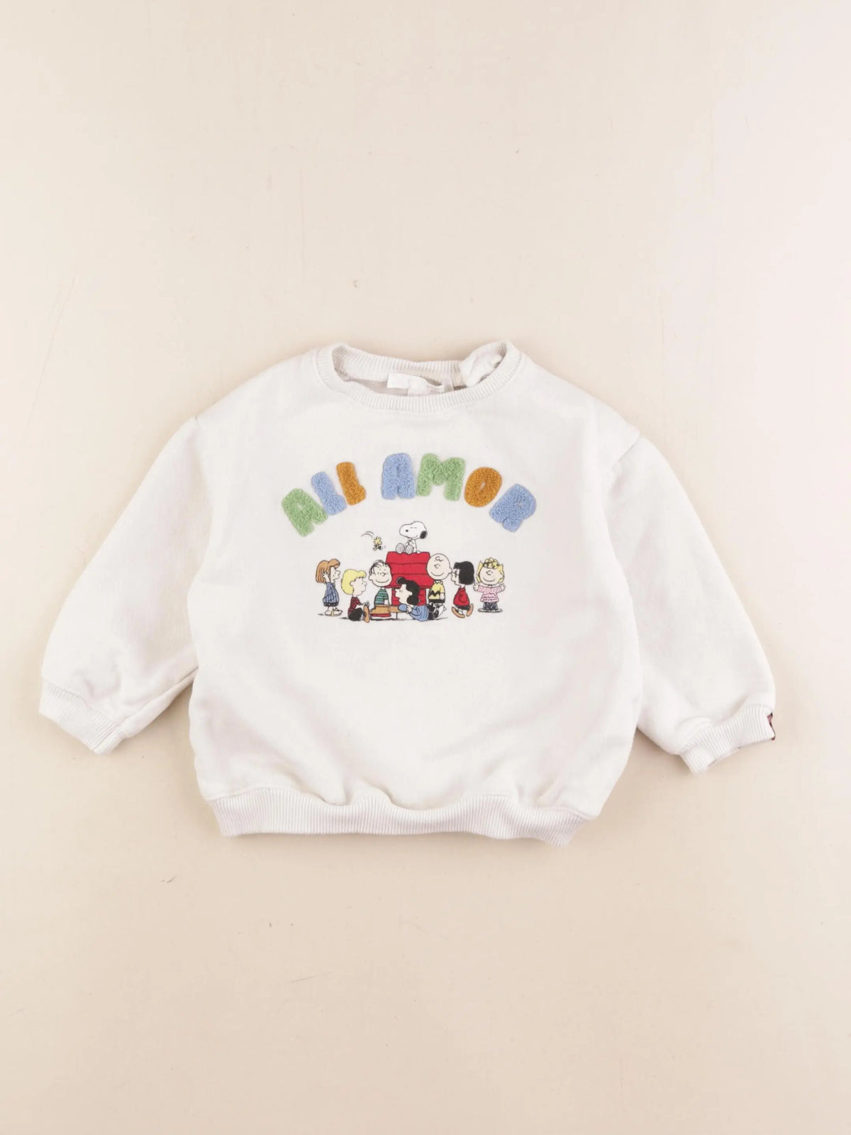 Zara - sweat beige - 9/12 mois