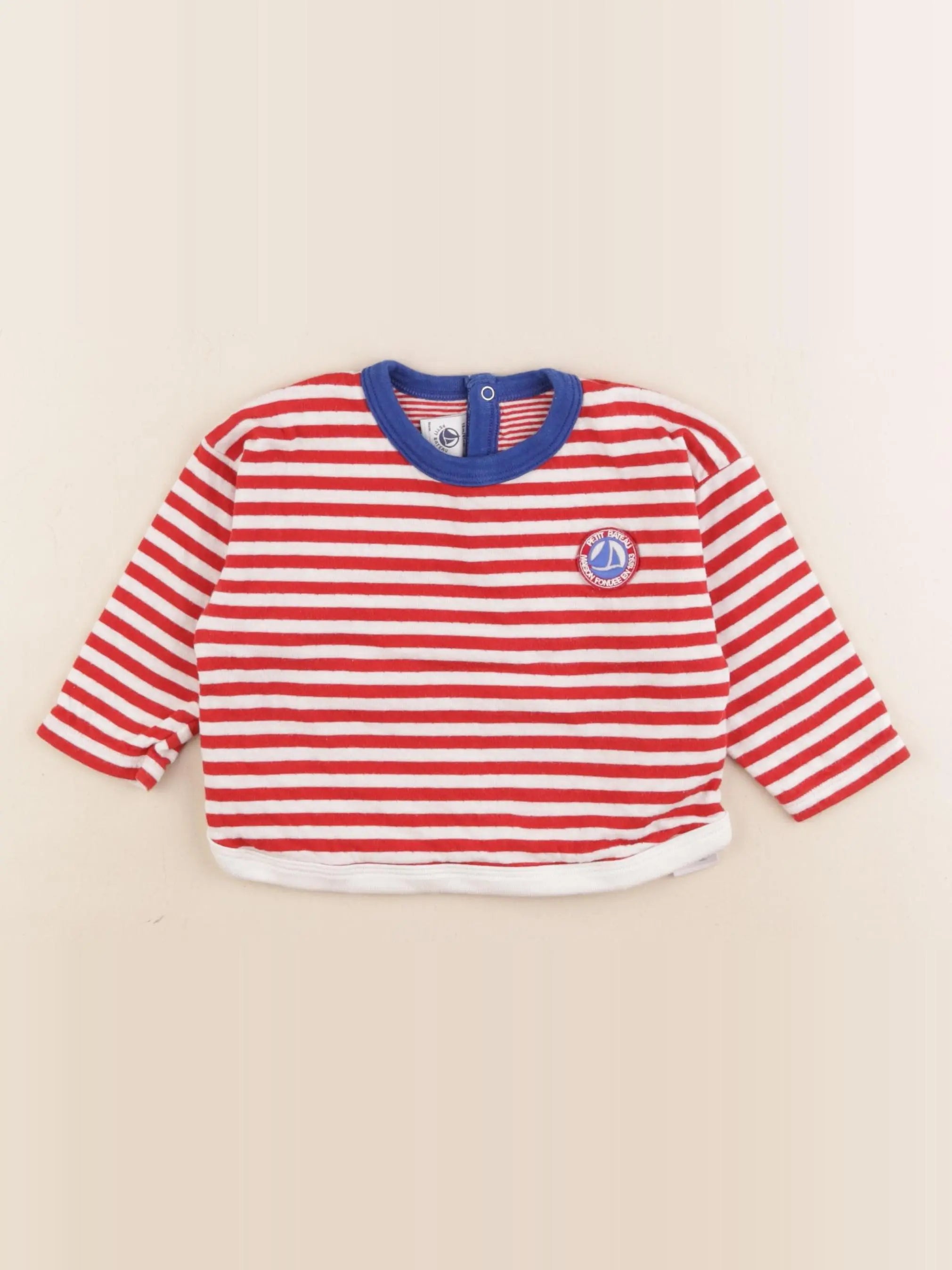 Petit Bateau - tee-shirt rouge - 18 mois