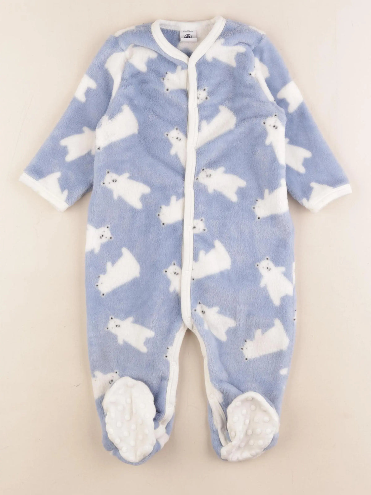Petit Bateau - sur-pyjama bleu - 12 mois