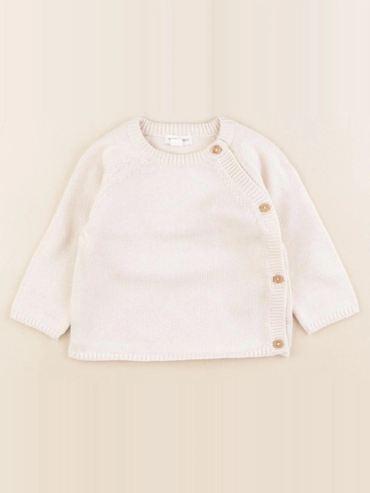 Vertbaudet - pull beige - 6 mois
