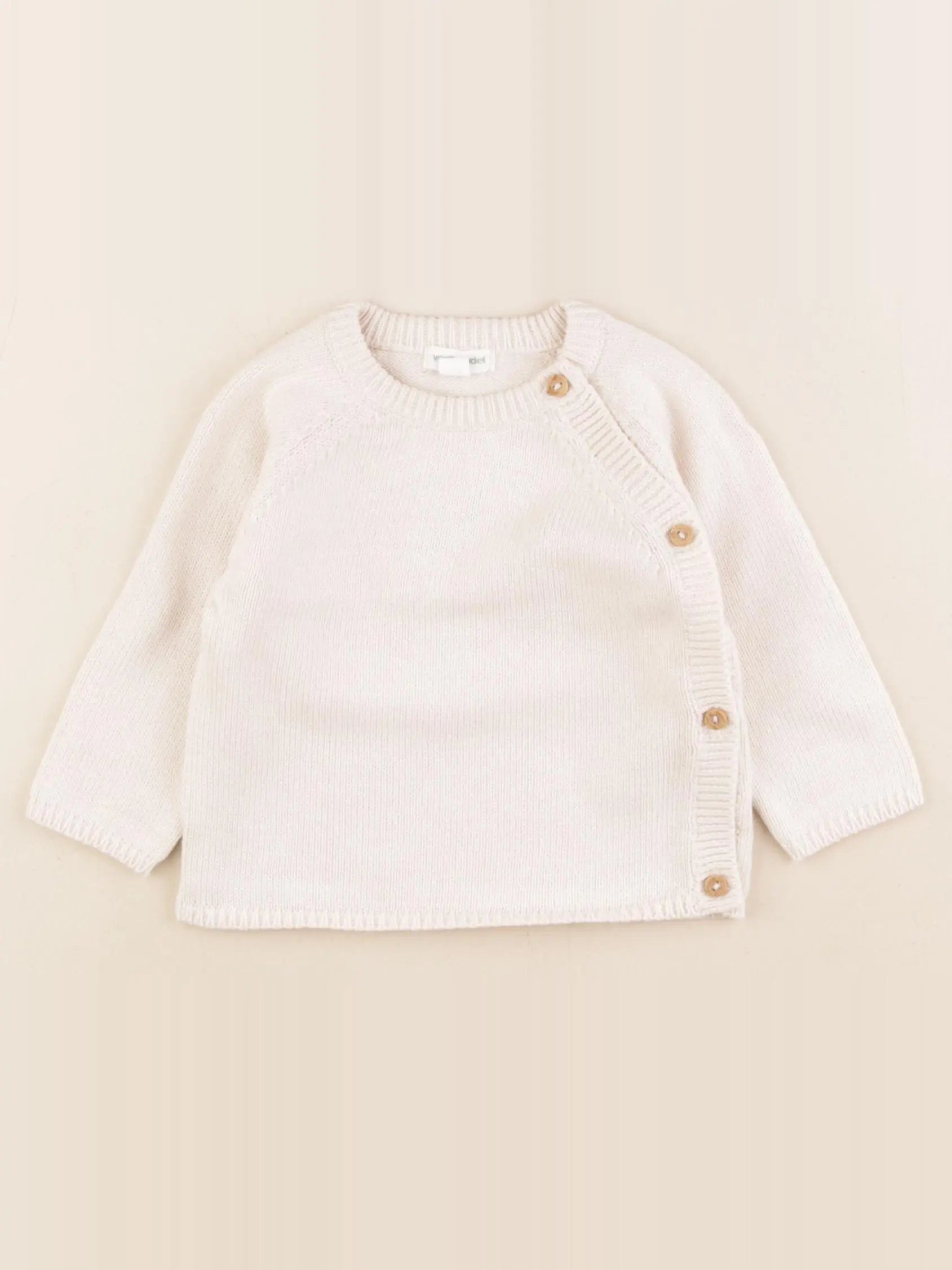 Vertbaudet - pull beige - 6 mois