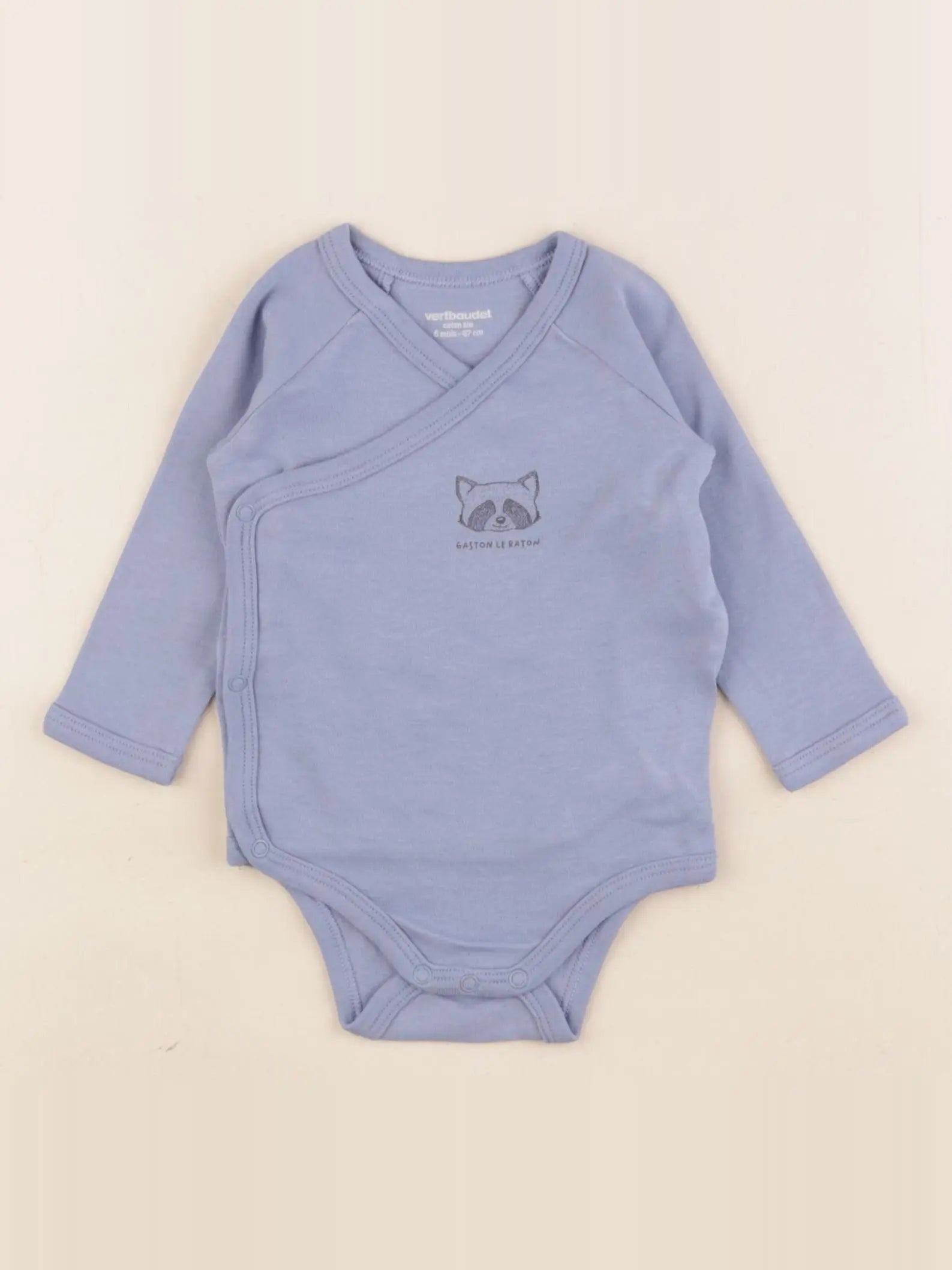 Vertbaudet - body bleu - 6 mois