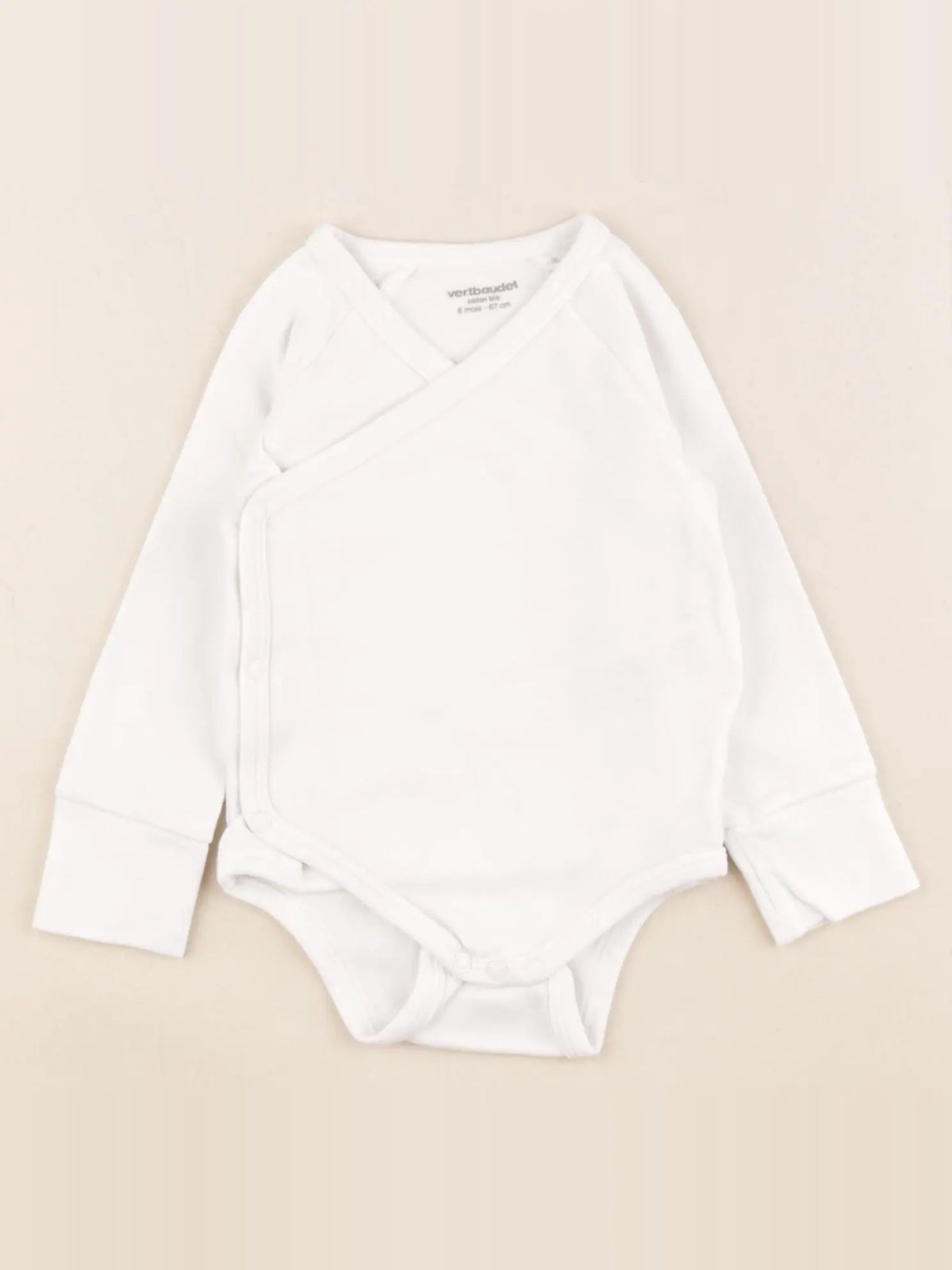Vertbaudet - body blanc - 6 mois