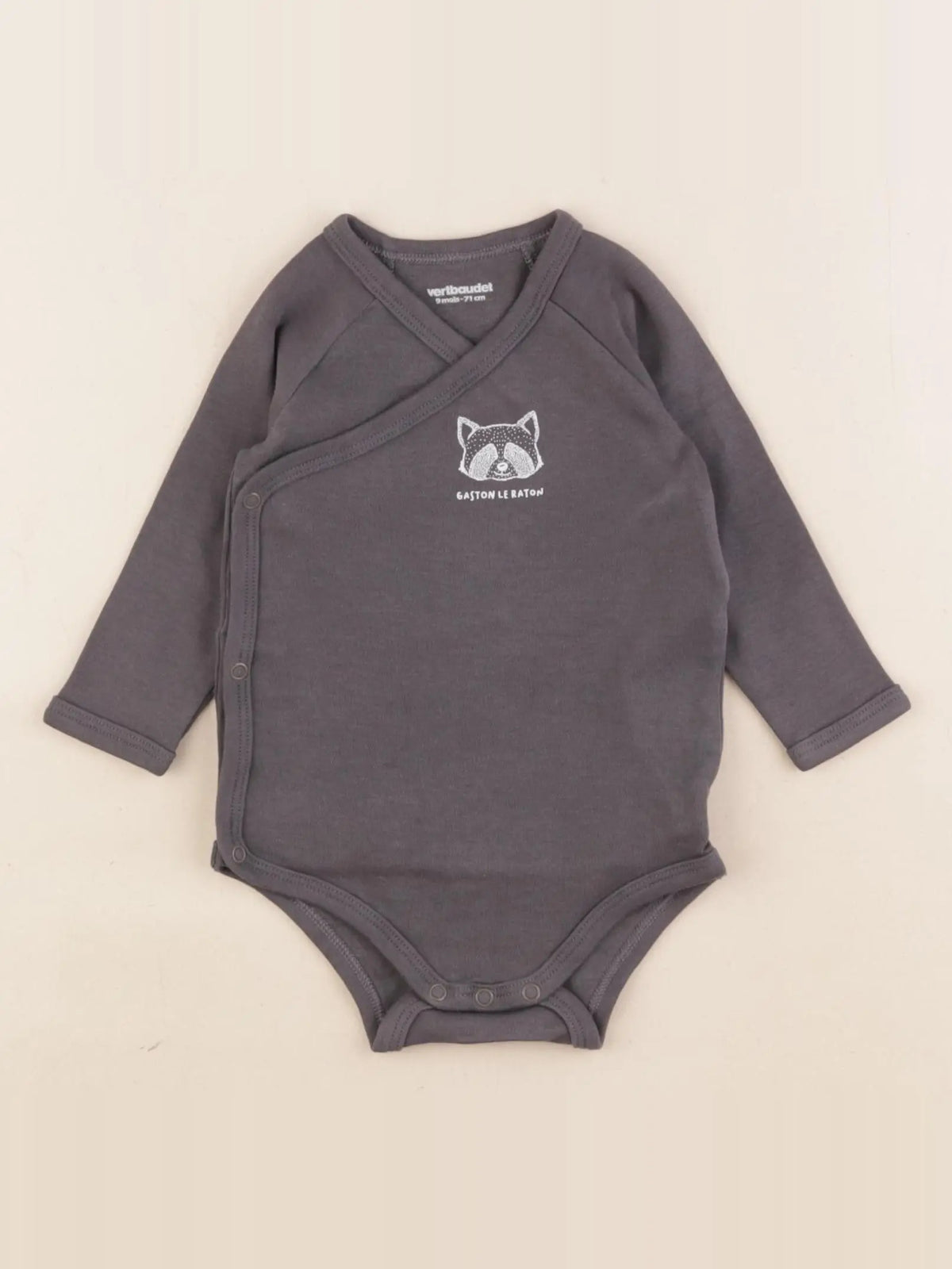 Vertbaudet - body gris - 9 mois
