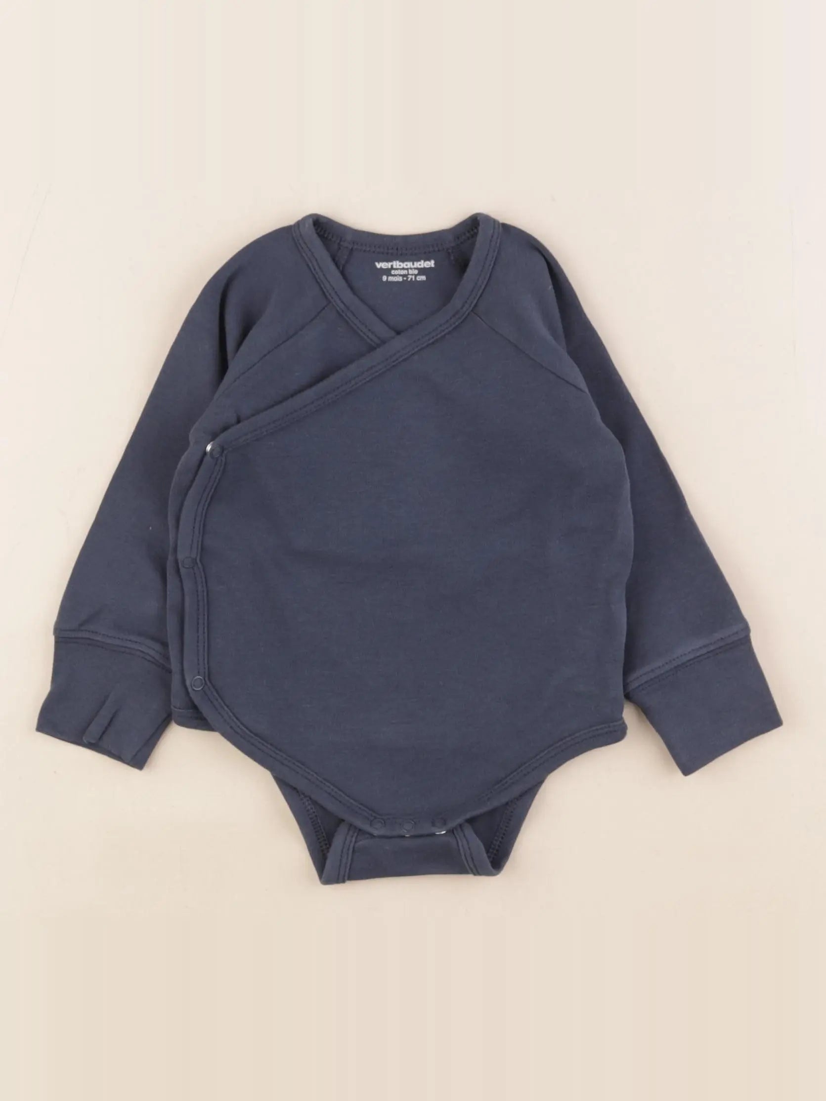 Vertbaudet - body bleu - 9 mois