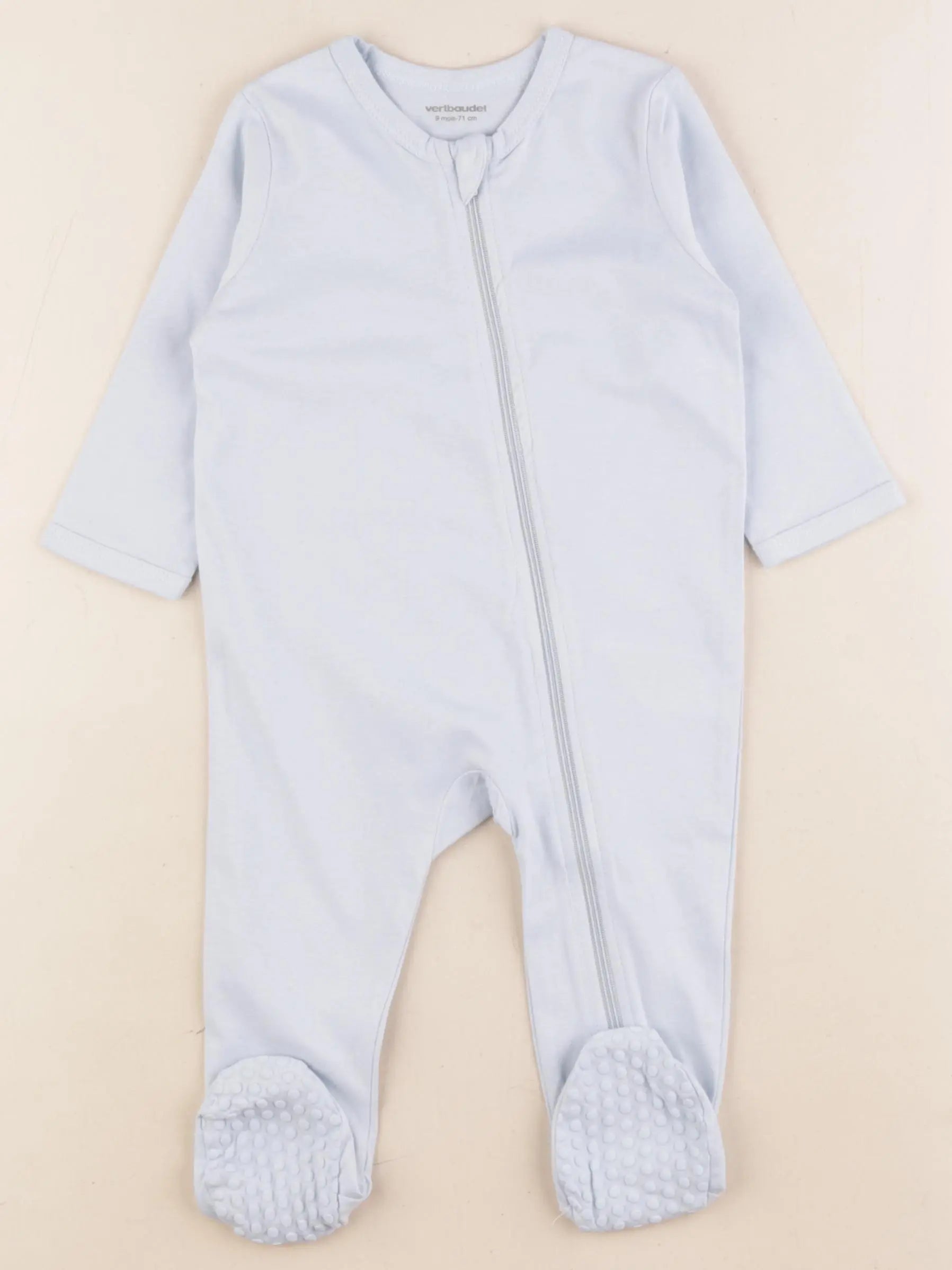 Vertbaudet - pyjama coton bleu - 9 mois