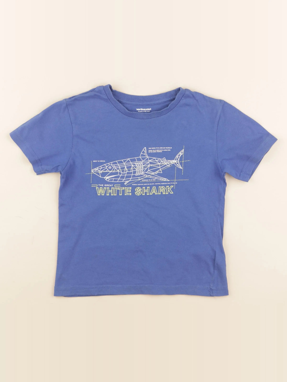 Vertbaudet - tee-shirt bleu - 6 ans