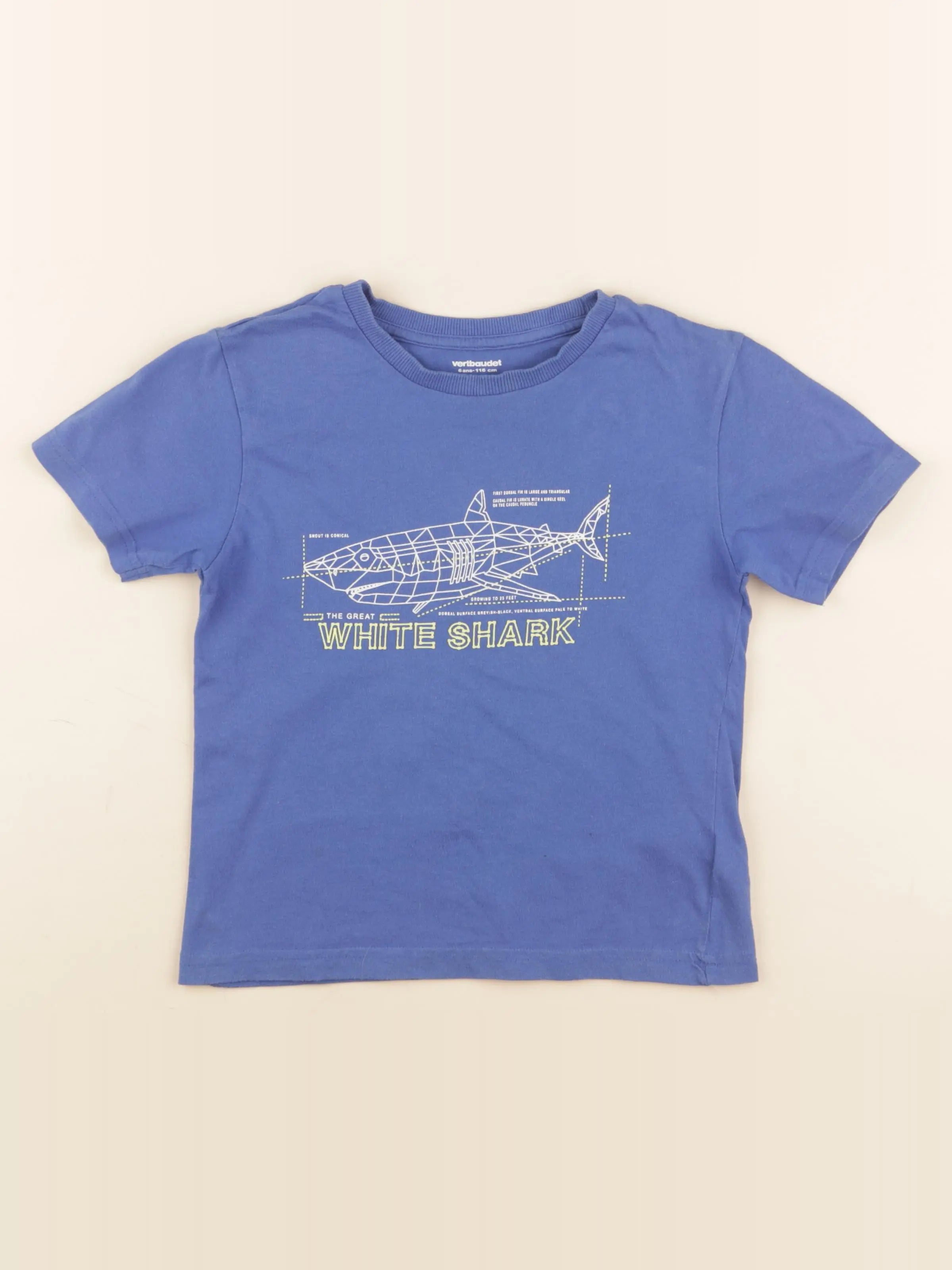 Vertbaudet - tee-shirt bleu - 6 ans