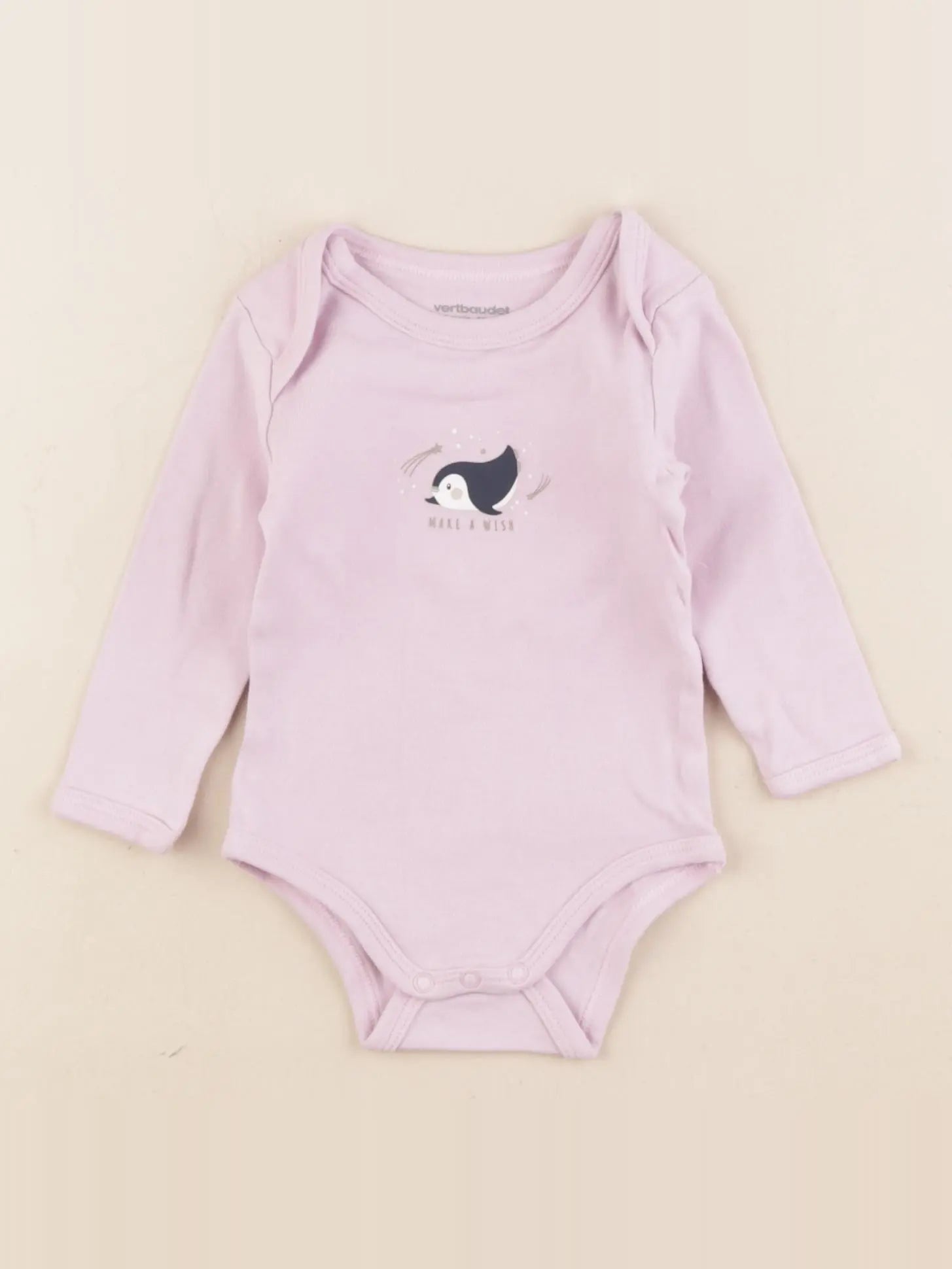 Vertbaudet - body violet - 6 mois
