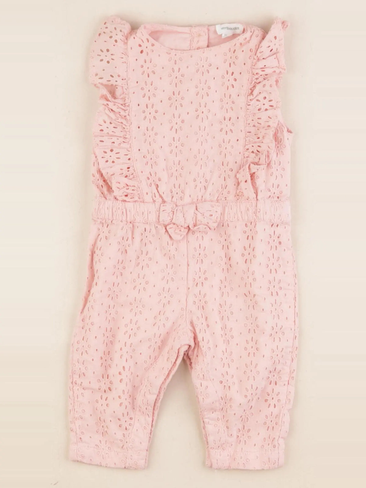 Vertbaudet - combinaison rose - 6 mois