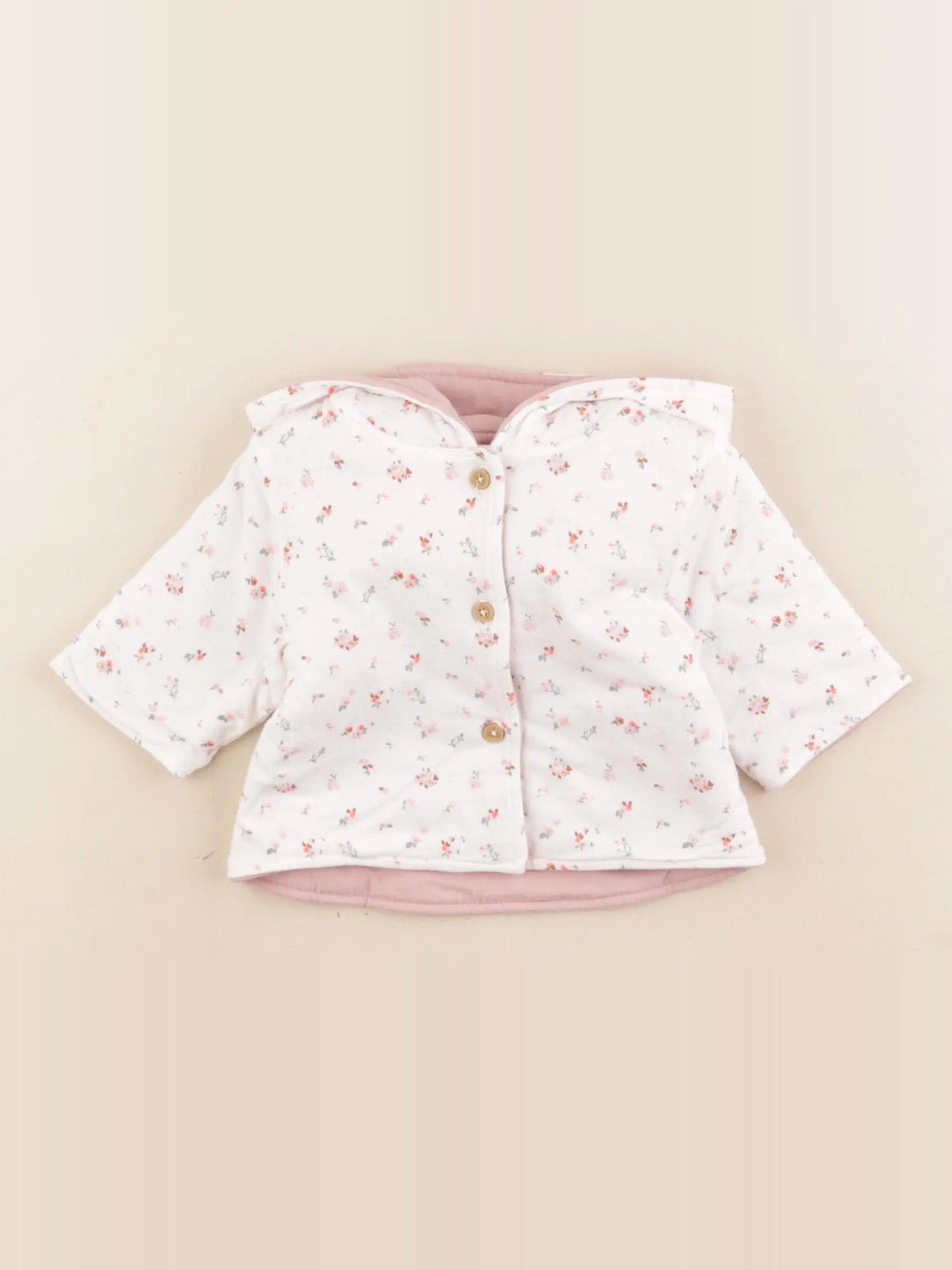 Vertbaudet - veste blanc - 0/1 mois