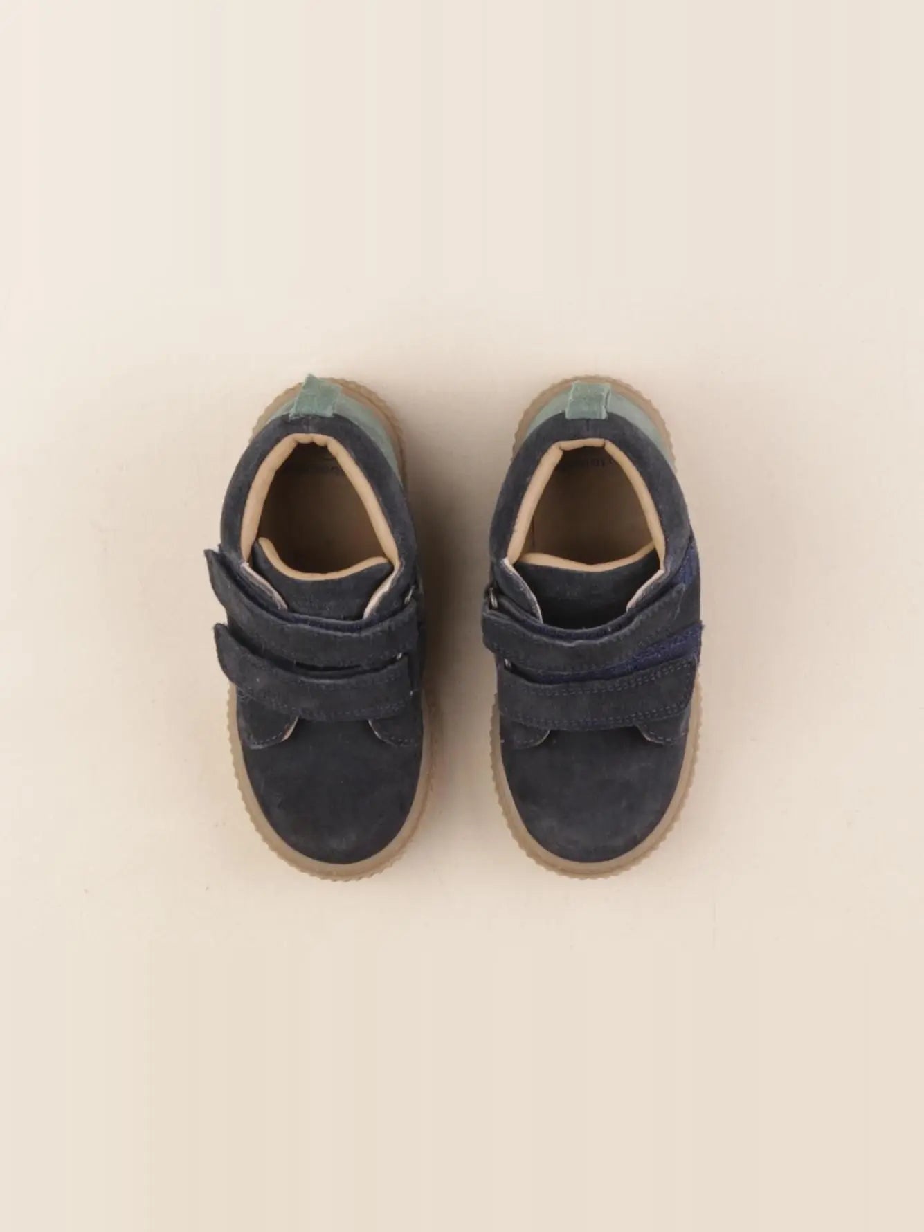 Vertbaudet - tennis à scratch/ lacets bleu - pointure 26
