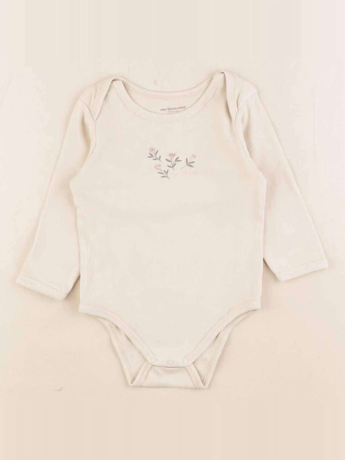 Vertbaudet - body beige - 18 mois