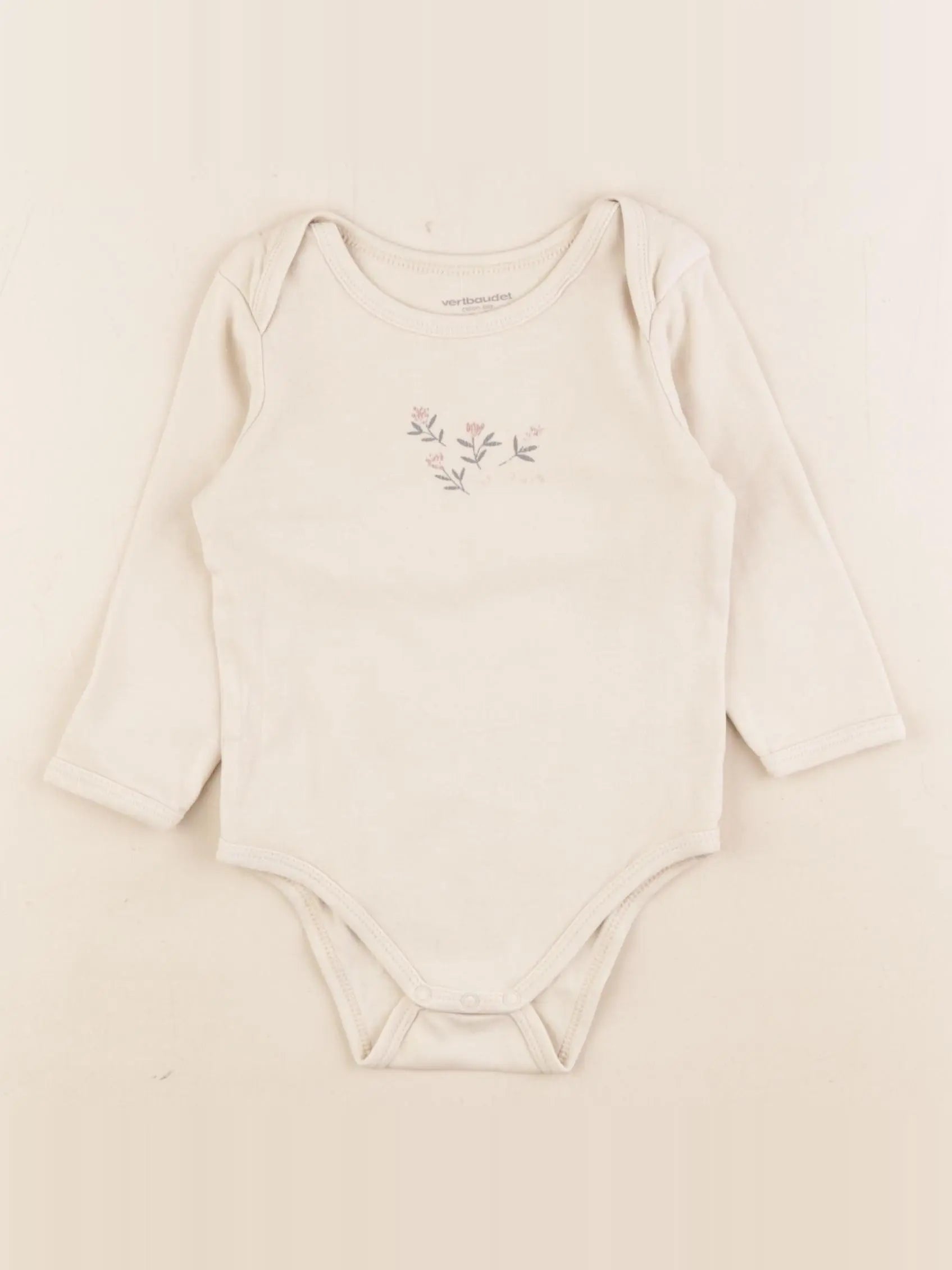 Vertbaudet - body beige - 18 mois