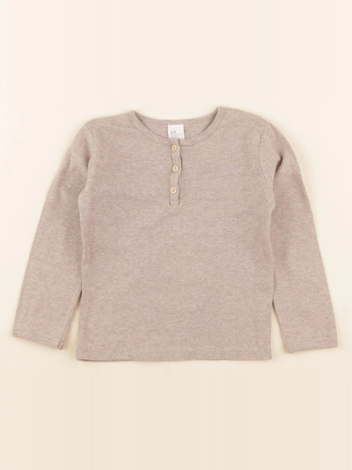 H&M - tee-shirt beige - 3/4 ans