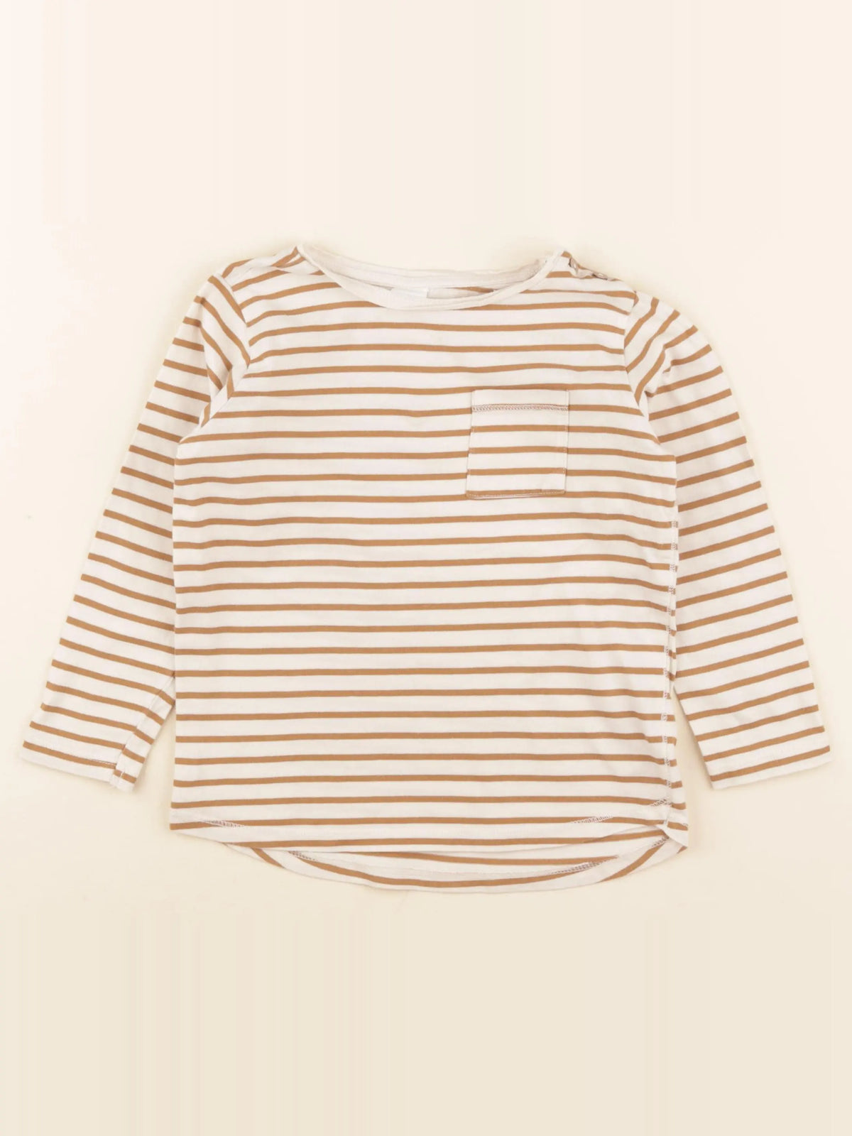 H&M - tee-shirt beige, marron - 3/4 ans