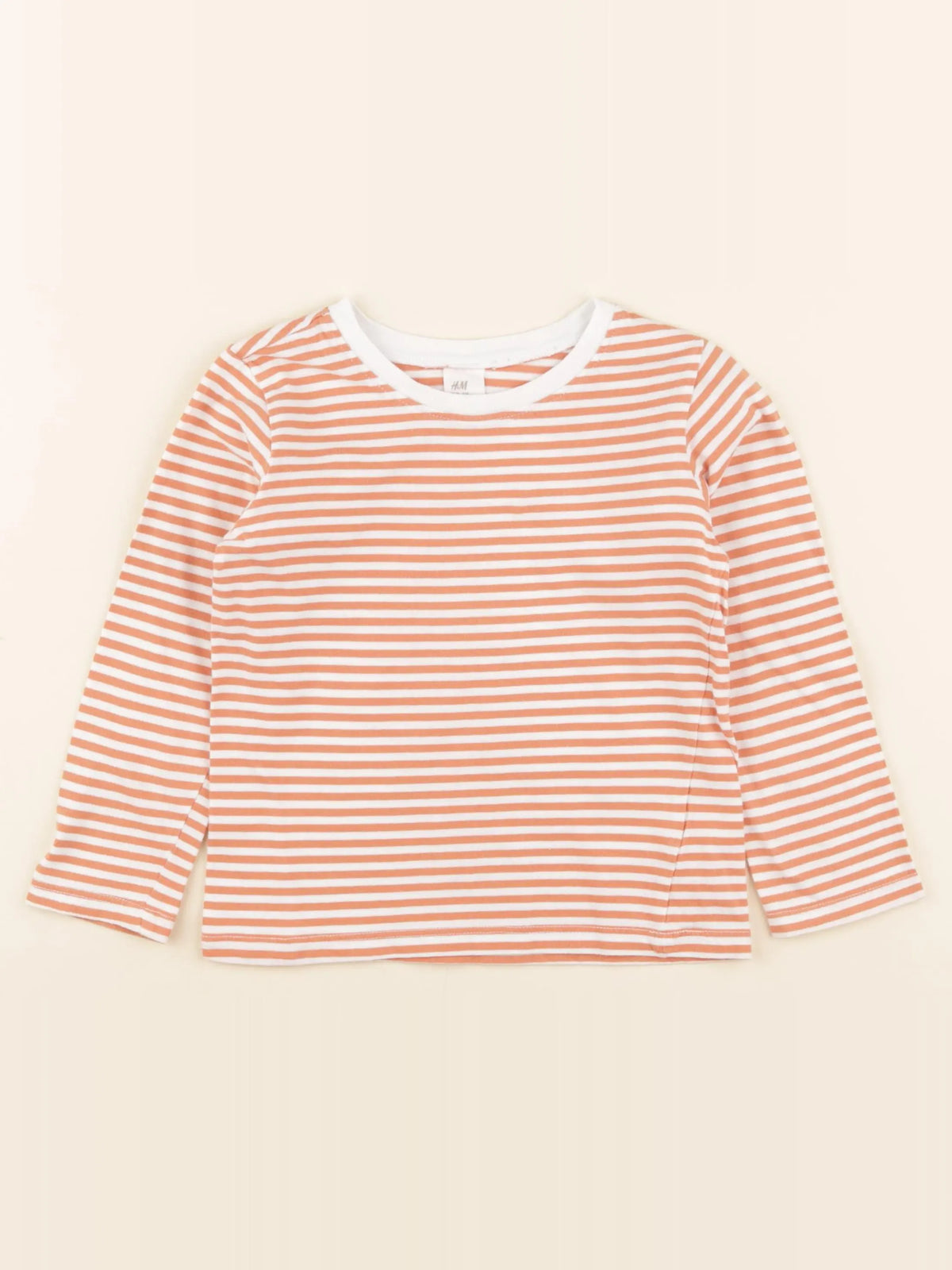 H&M - tee-shirt orange - 3/4 ans