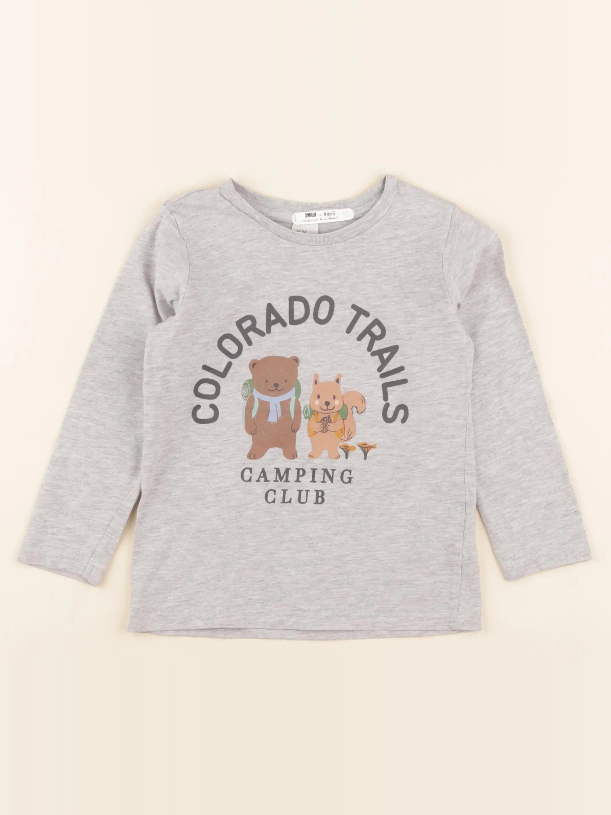 H&M - tee-shirt gris - 3/4 ans
