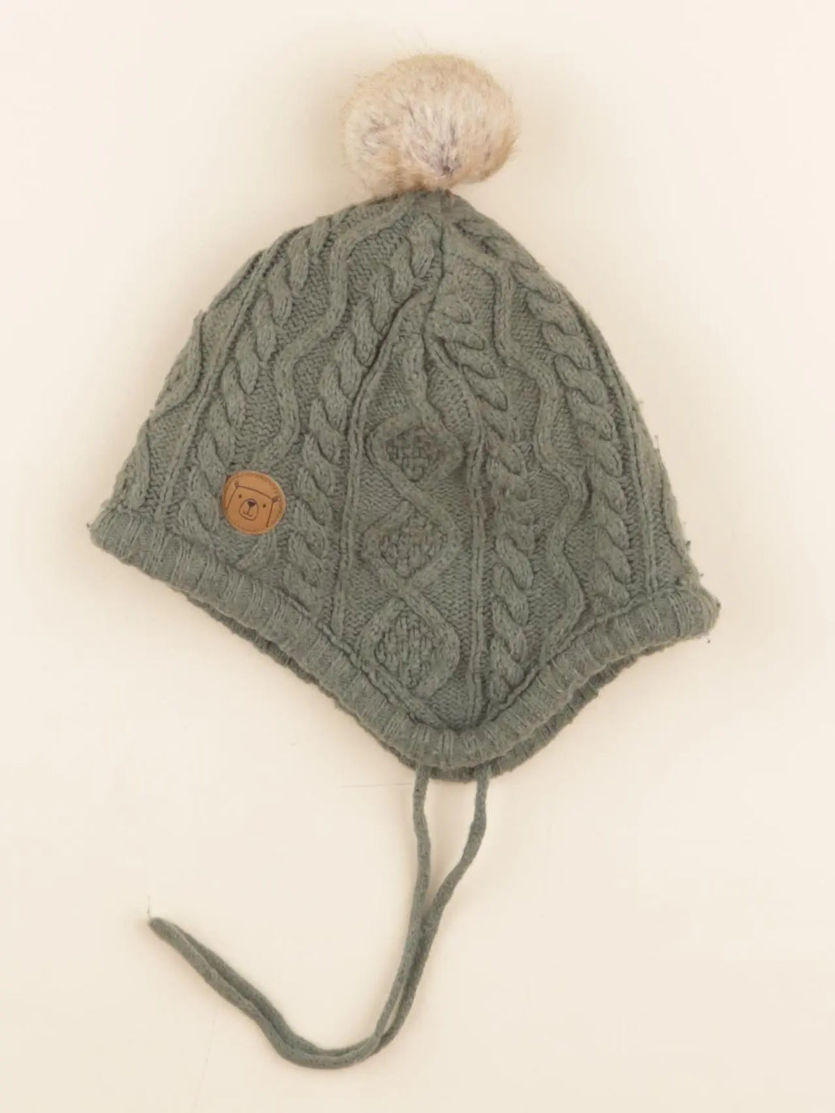 H&M - bonnet vert - 3/4 ans