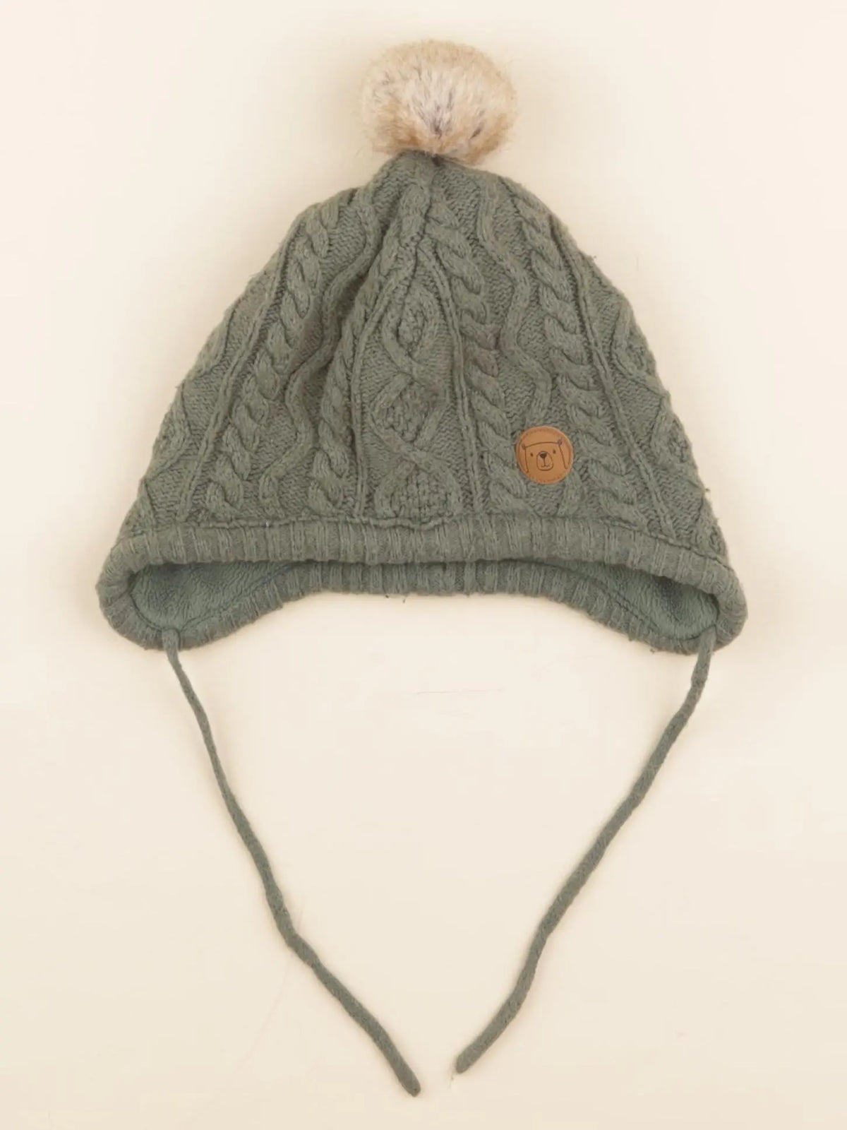 H&M - bonnet vert - 3/4 ans