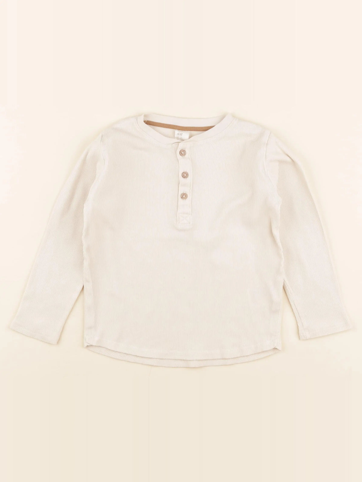 H&M - tee-shirt beige - 3/4 ans